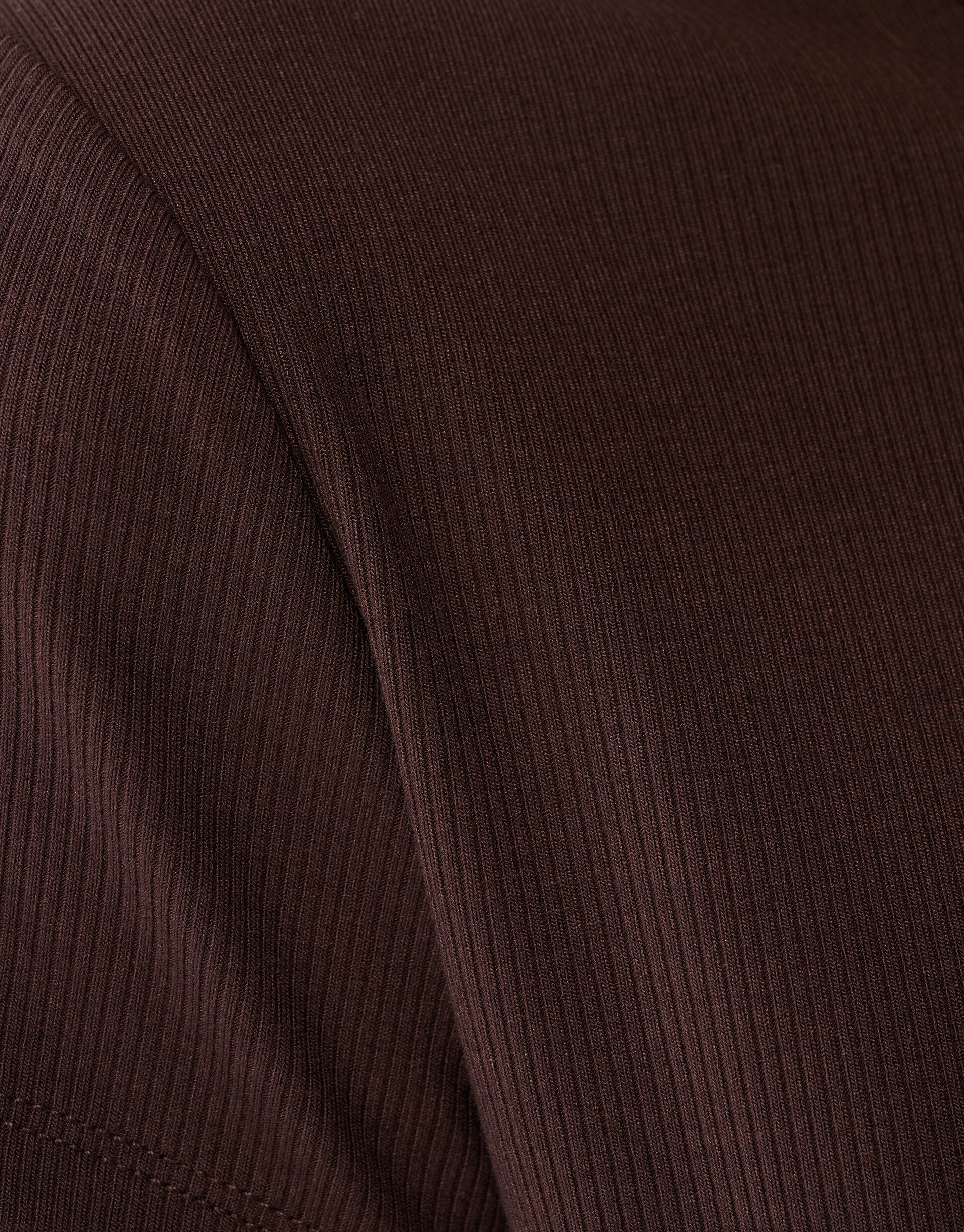 Rib T-shirt Bruin SHOEBY WOMEN