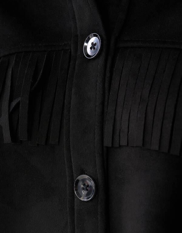 Suede Blouse Zwart SHOEBY GIRLS