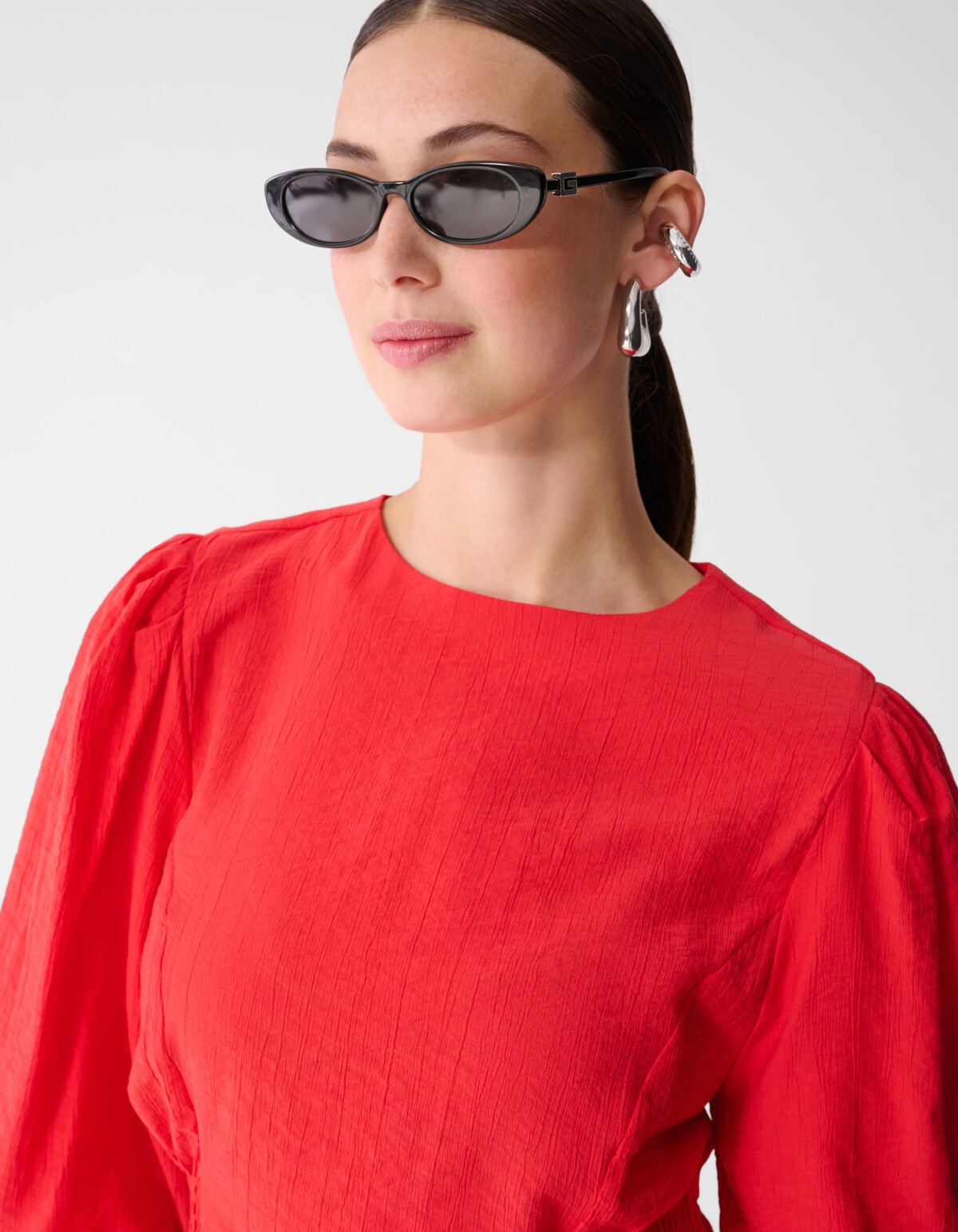 Smock Puff Top Rood SHOEBY WOMEN