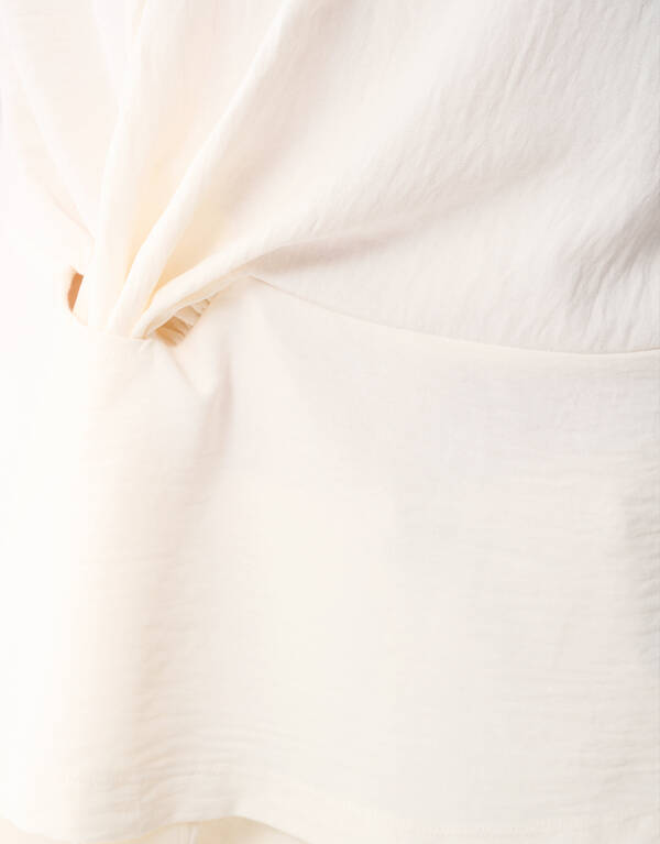 Knoop Twist Top Gebroken Wit SHOEBY WOMEN