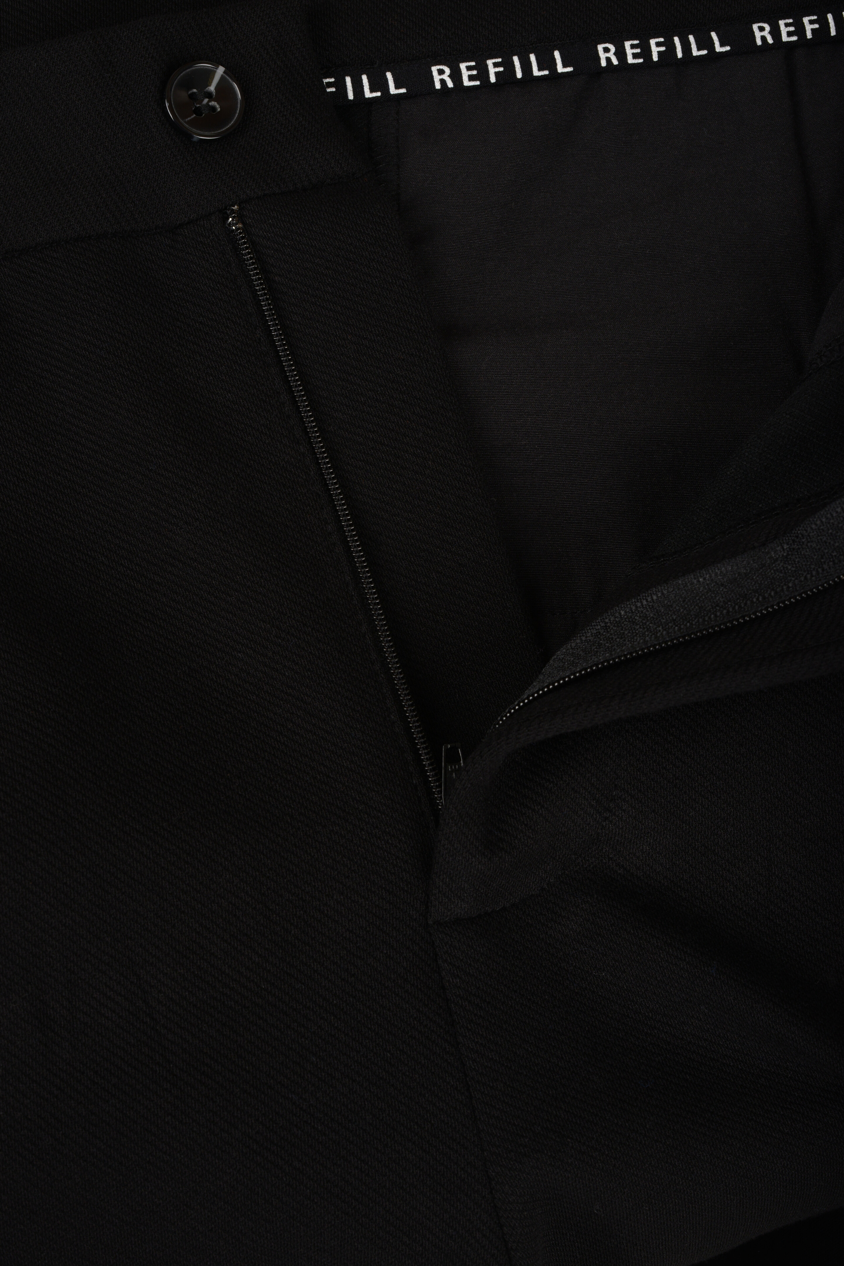 Slim Fit Pantalon Zwart REFILL