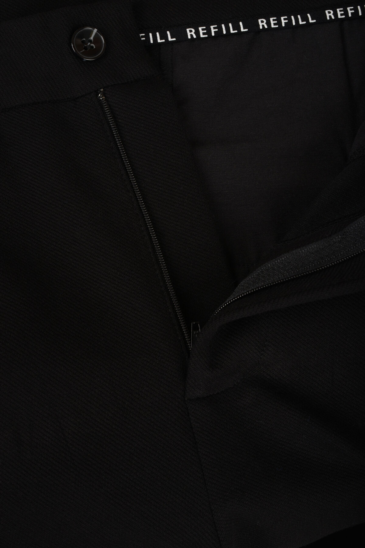 Slim Fit Pantalon Zwart REFILL