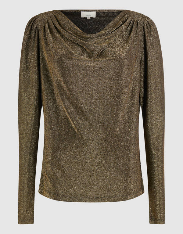 Glitter Drape Top Goud SHOEBY WOMEN
