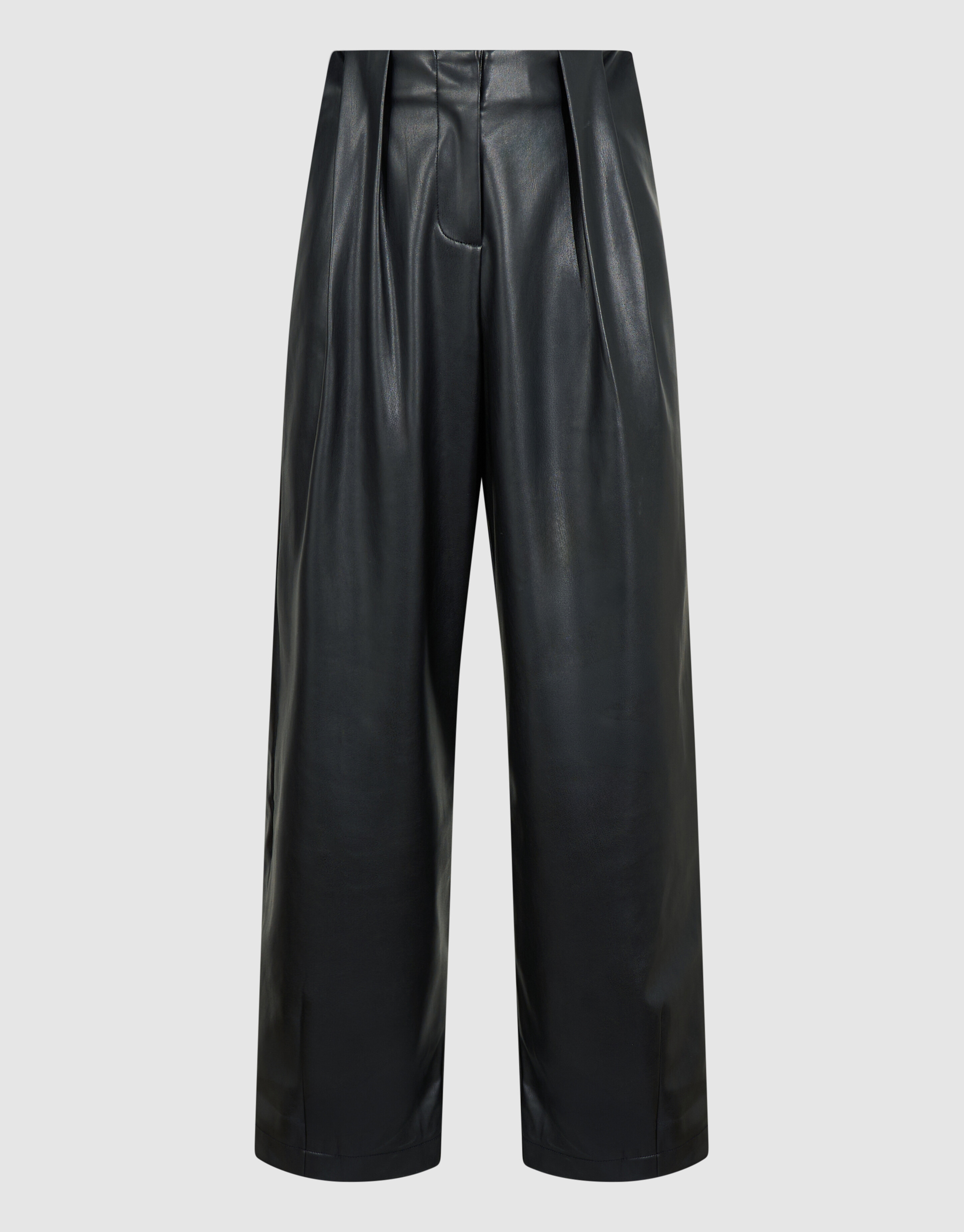 Vegan Leren Barrel Fit Broek Zwart By Lonneke SHOEBY WOMEN