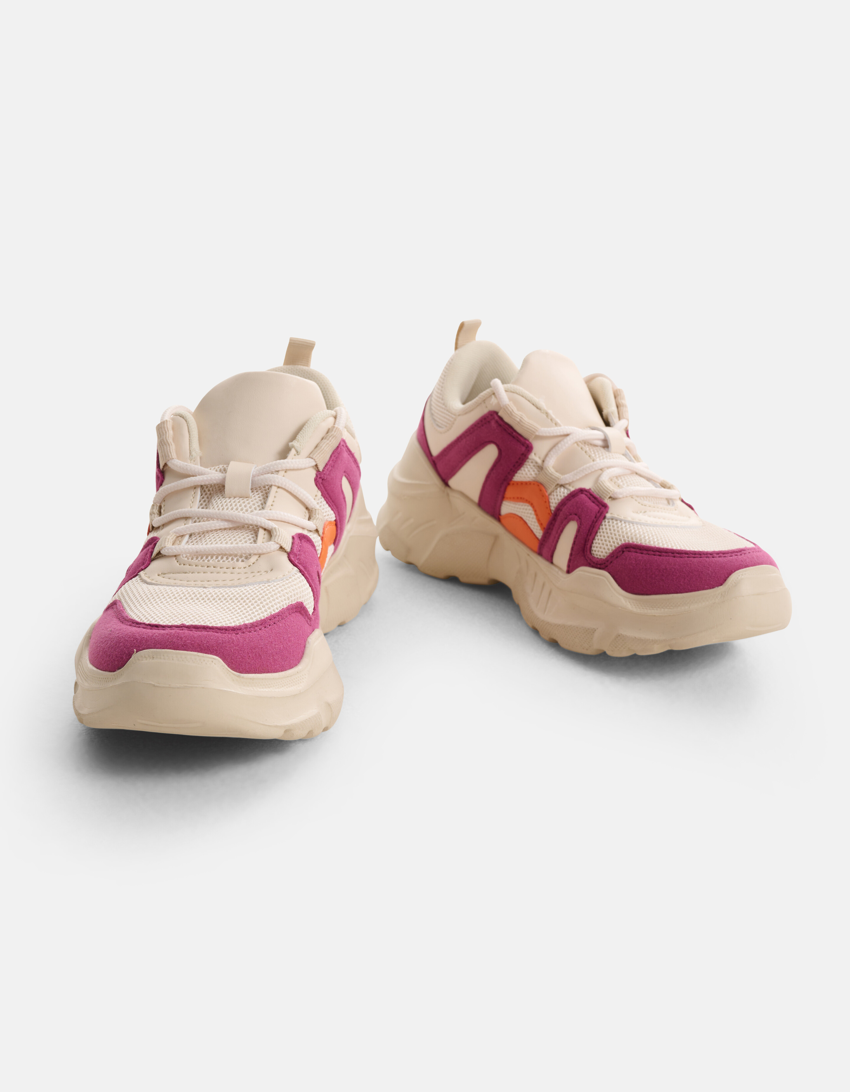 Colourblock Sneaker Gebroken Wit SHOEBY SHOES