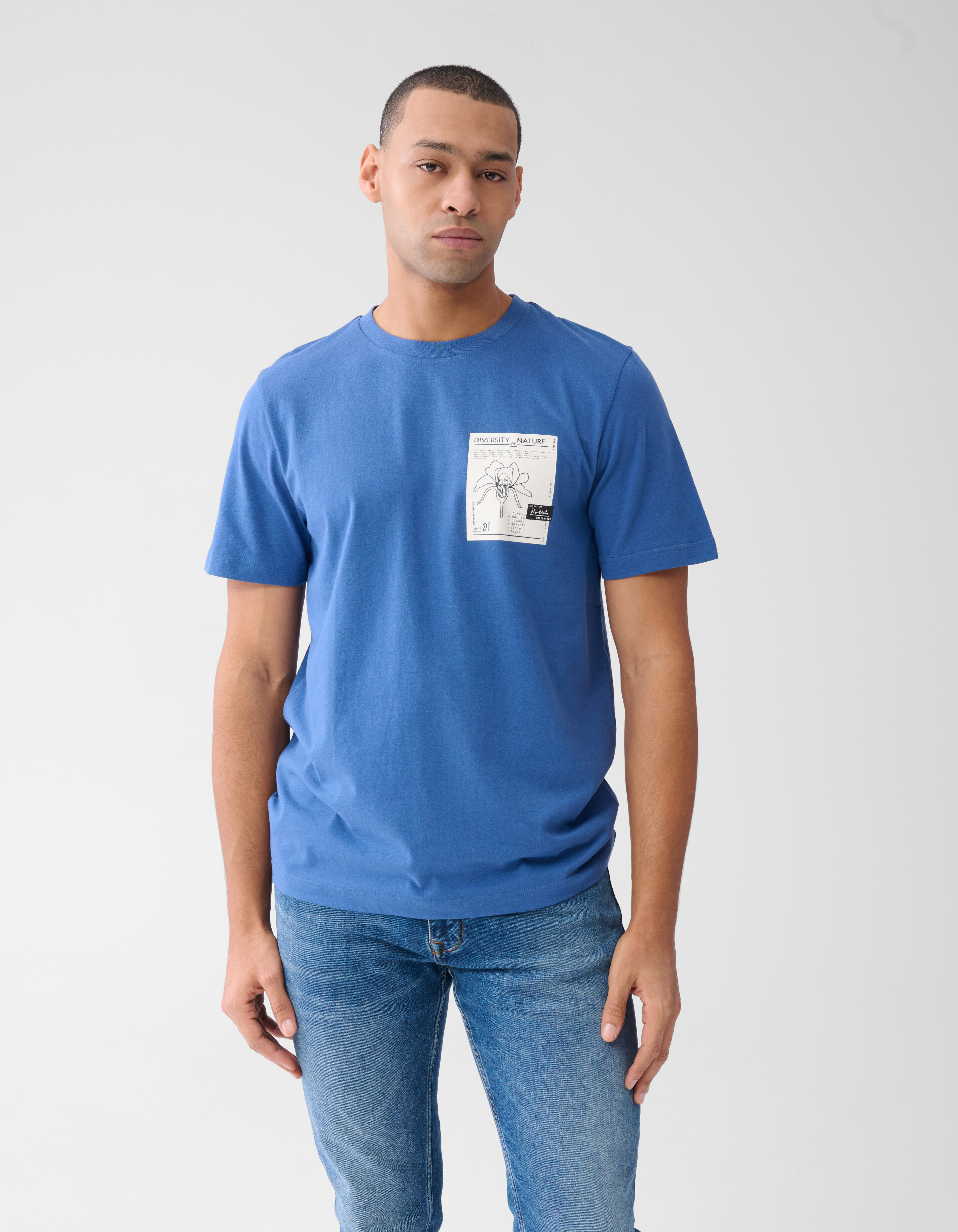 Artwork T-shirt Blauw SHOEBY MEN