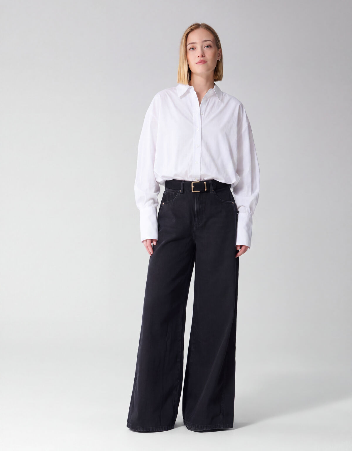 Ultra Wide Leg Fit Jeans Zwart By Lonneke SHOEBY WOMEN