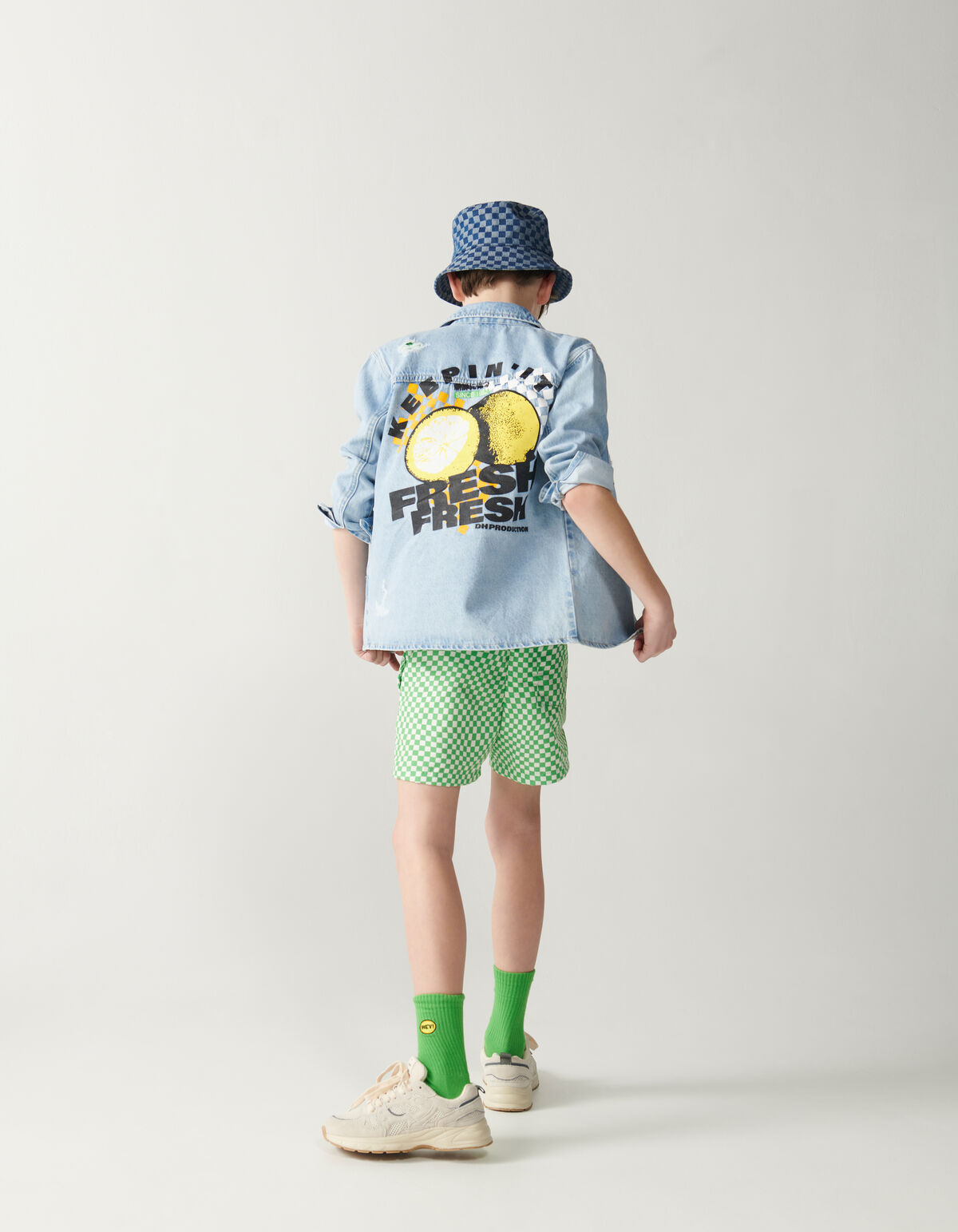 Artwork Denim Overshirt Bleached SHOEBY BOYS