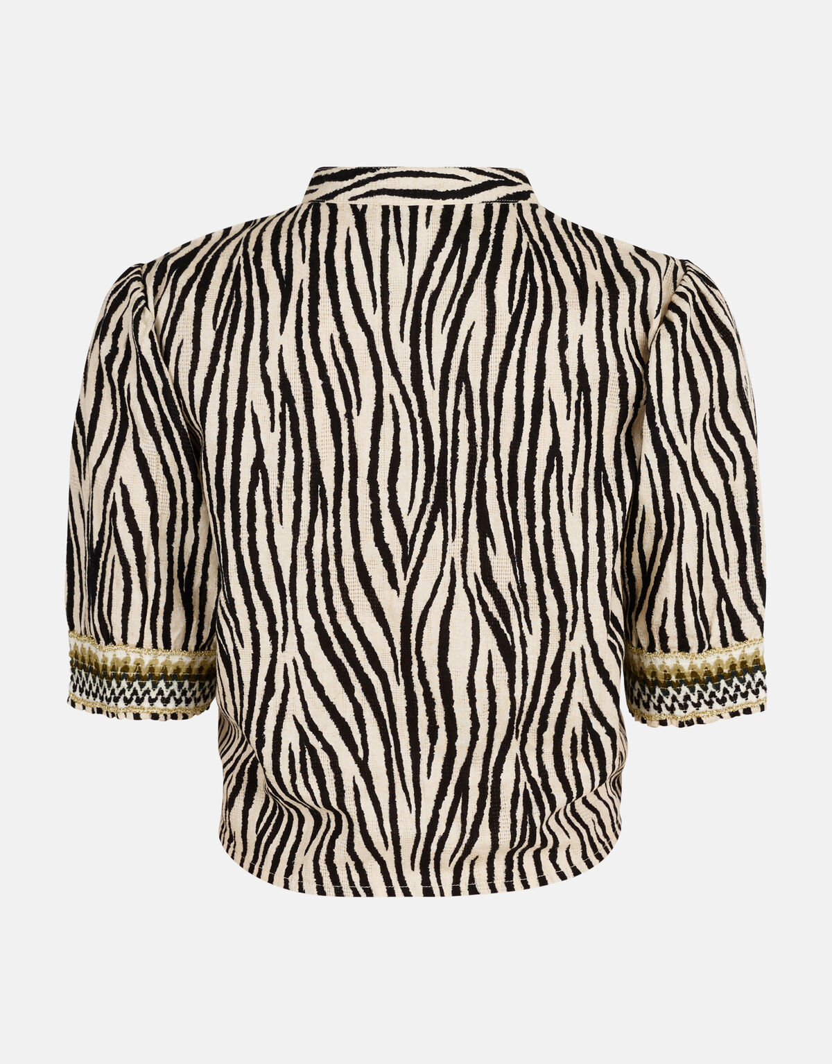 Zebra Print Blouse Zwart/Gebroken Wit SHOEBY GIRLS