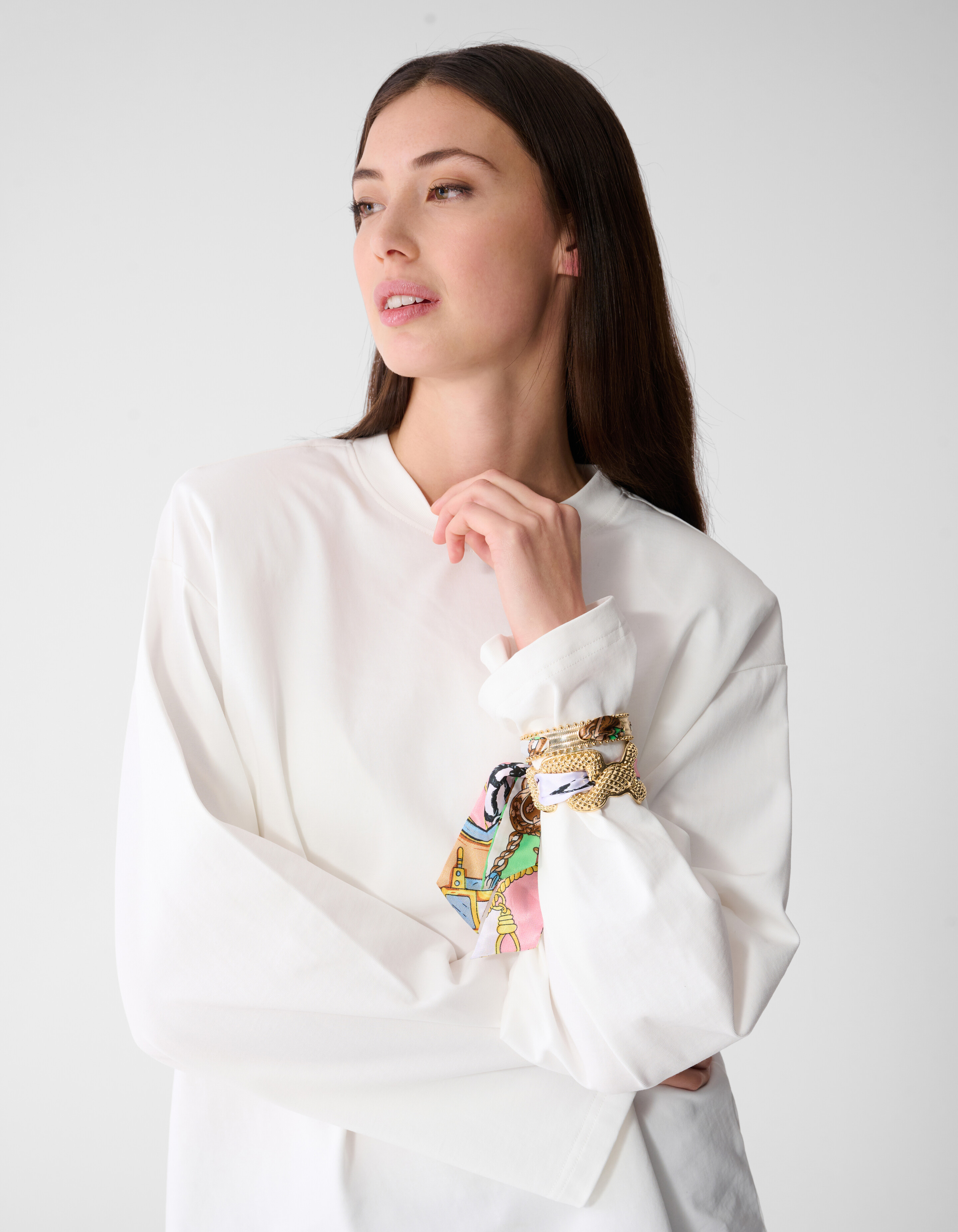 Big Printed Sjaal Armband Roze SHOEBY ACCESSOIRES