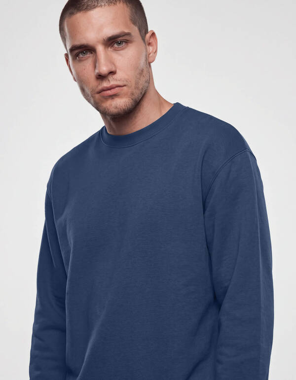 Relaxed Basis Sweater Donkerblauw SHOEBY MEN