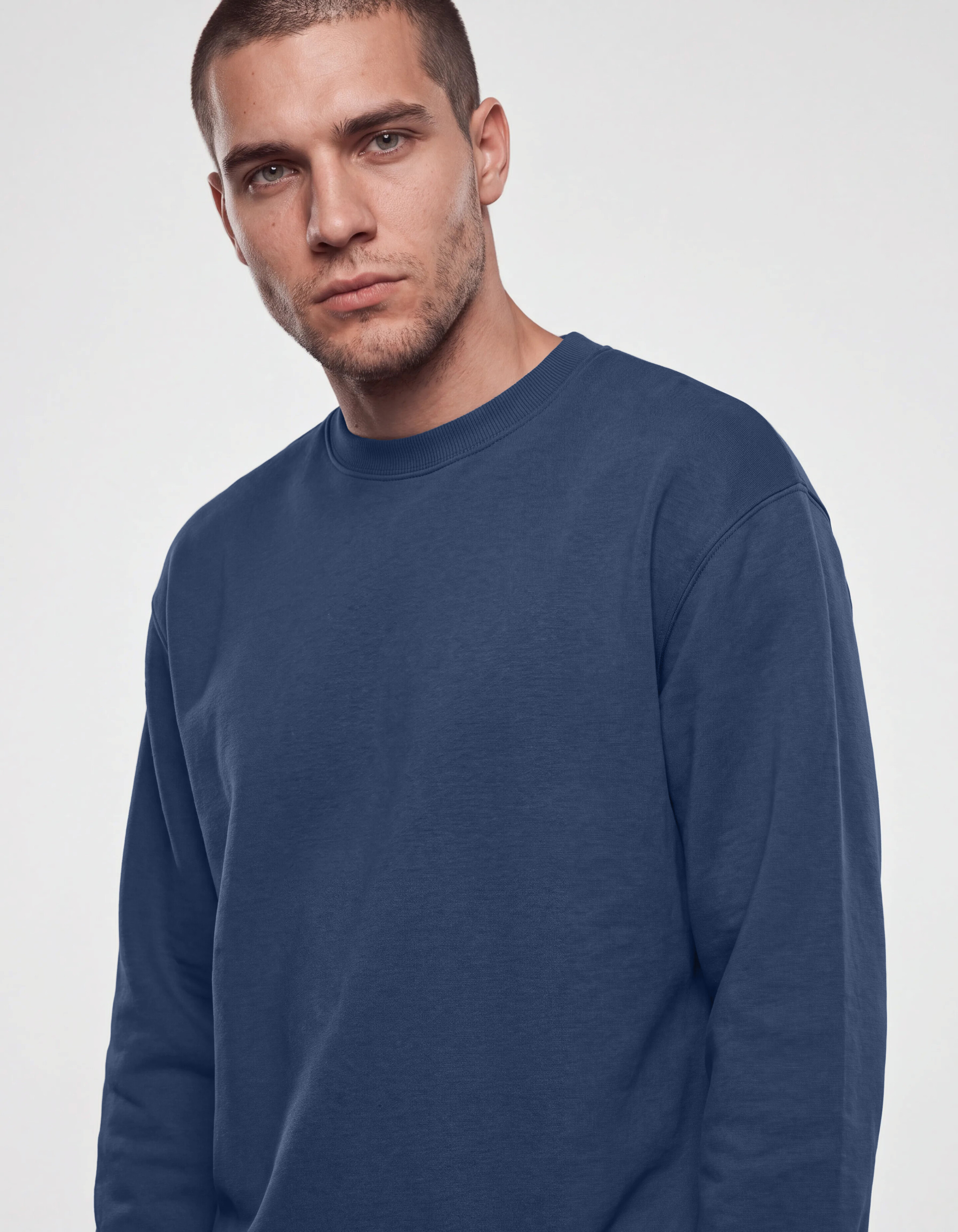 Relaxed Basis Sweater Donkerblauw SHOEBY MEN