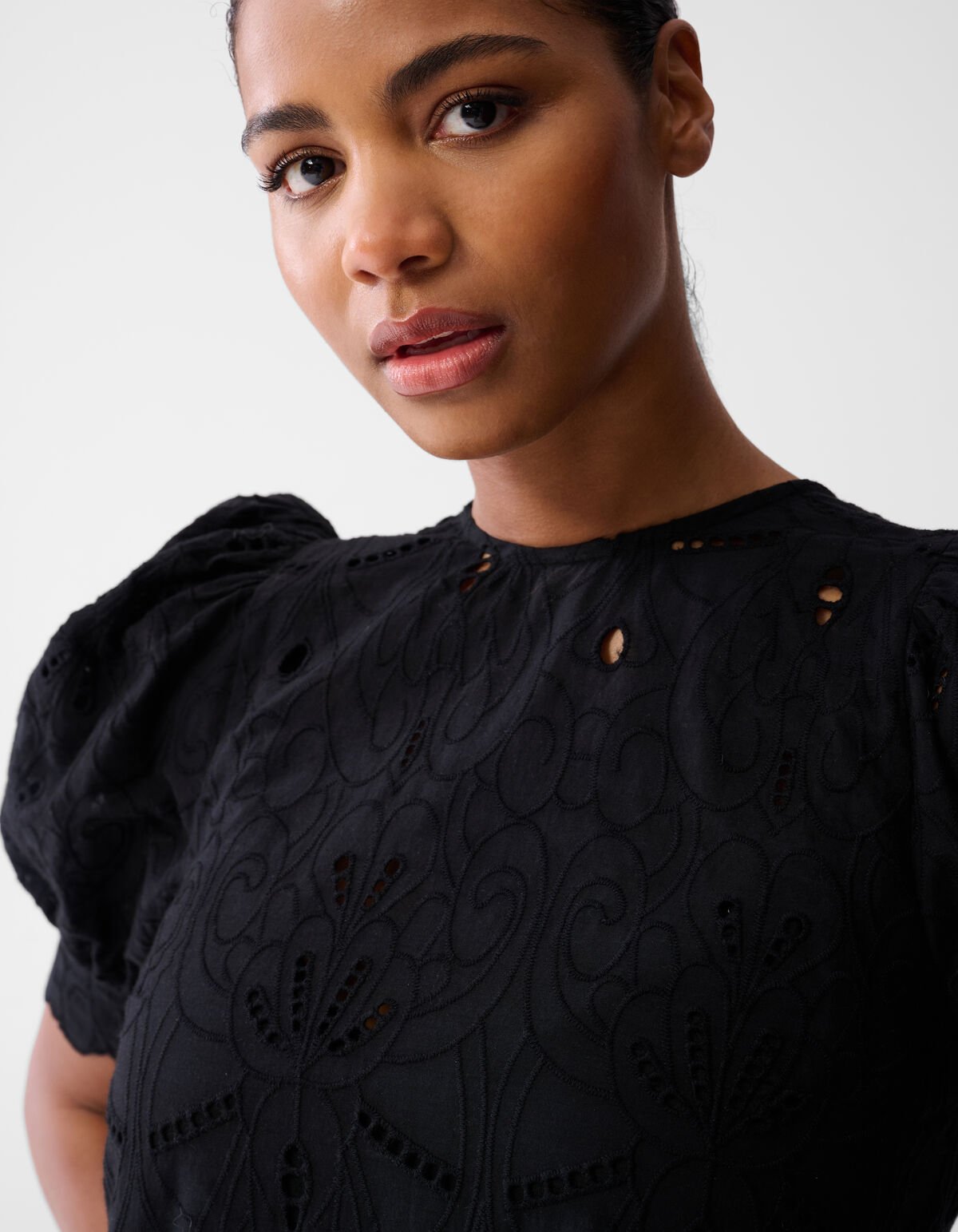 Embroidery Mini Jurk Zwart SHOEBY WOMEN