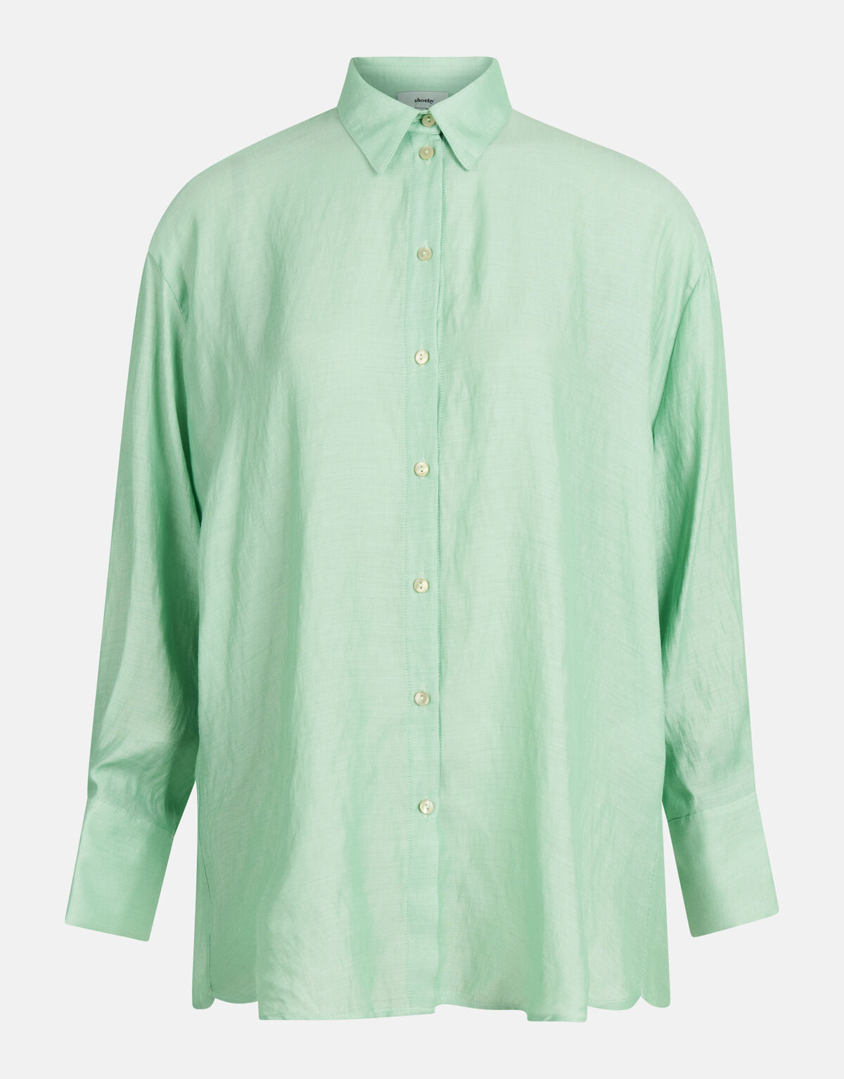 Washed Blouse Jurk Groen SHOEBY WOMEN