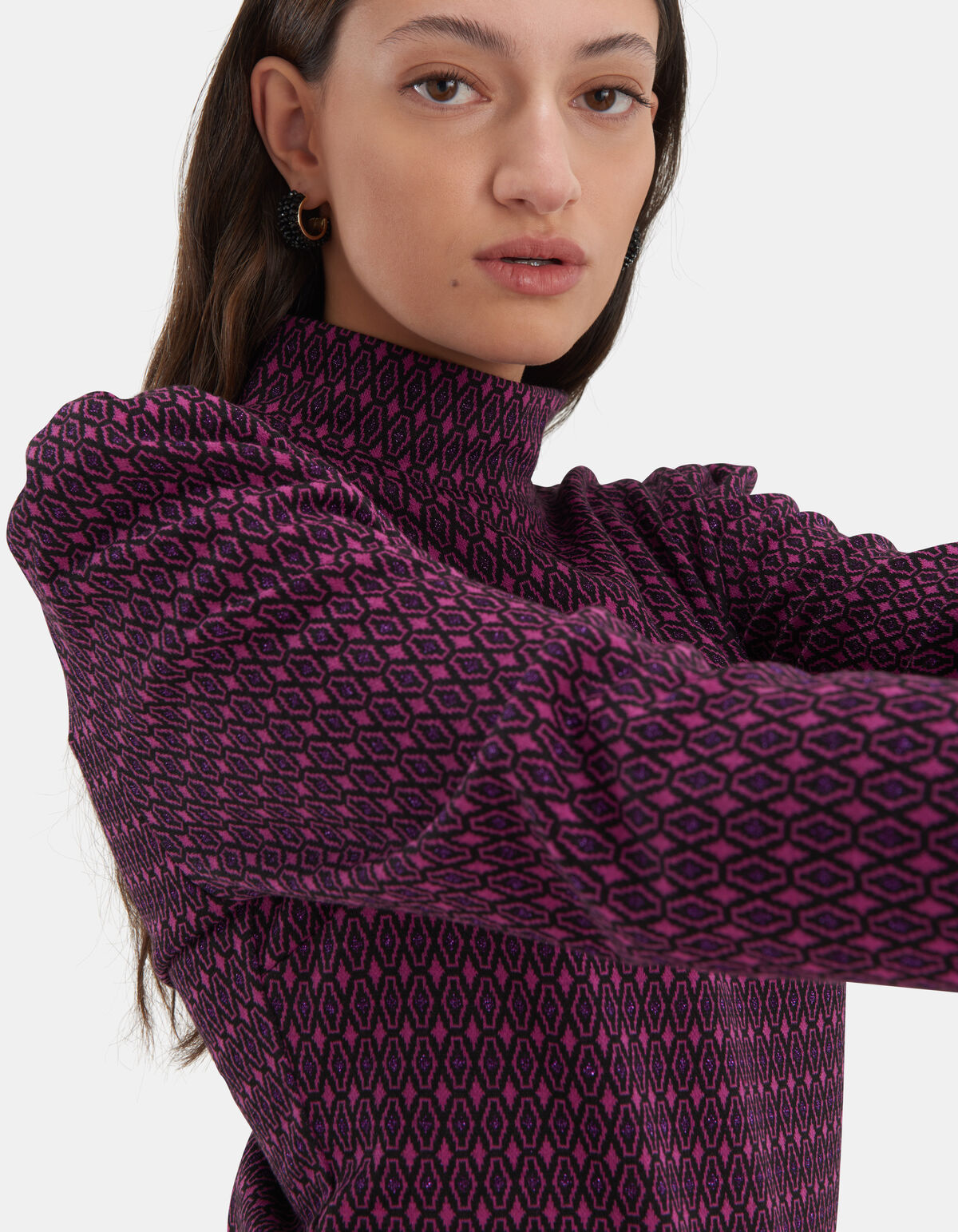 Retro Print Top Paars EKSEPT