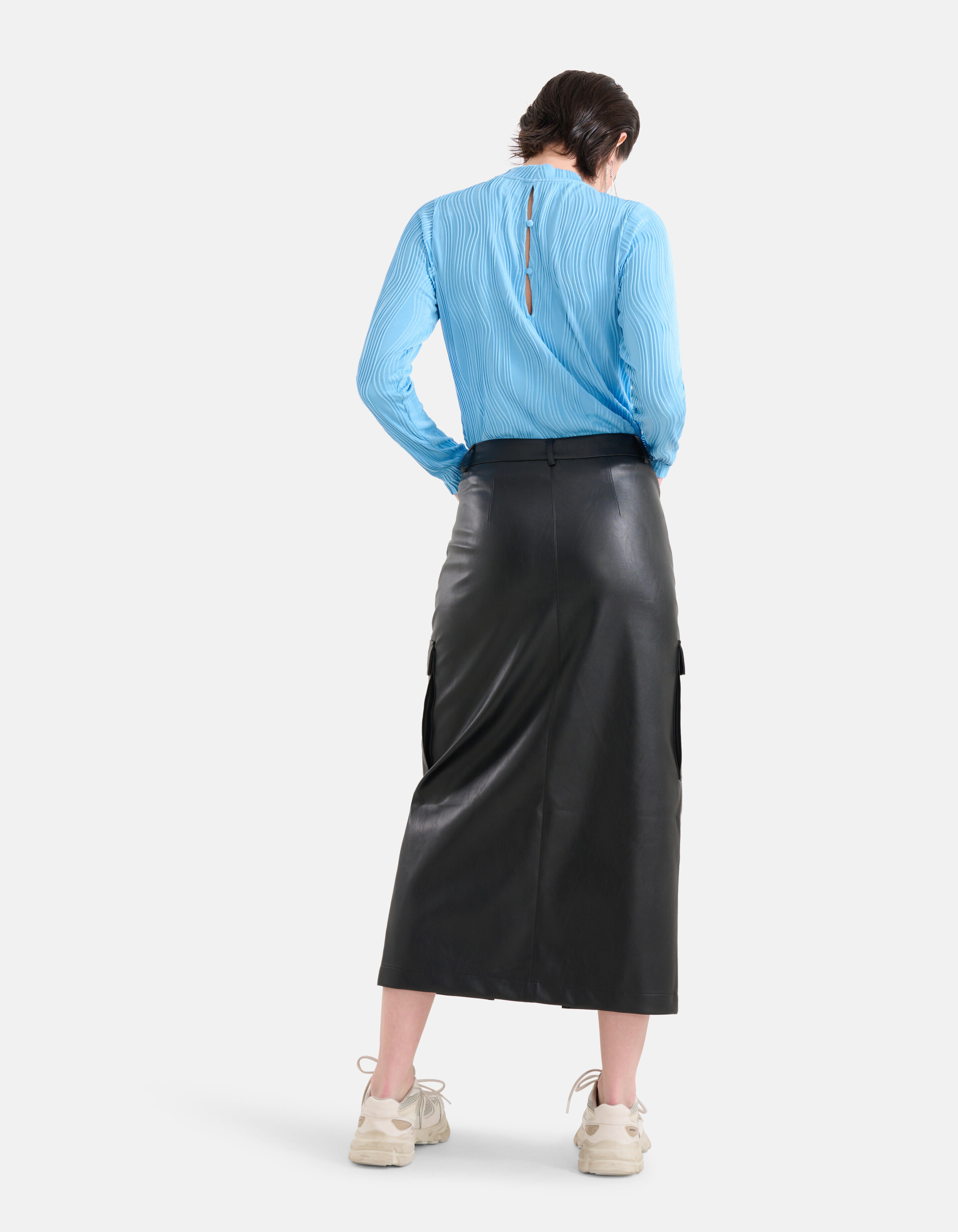 Crinkle Top Blauw SHOEBY WOMEN