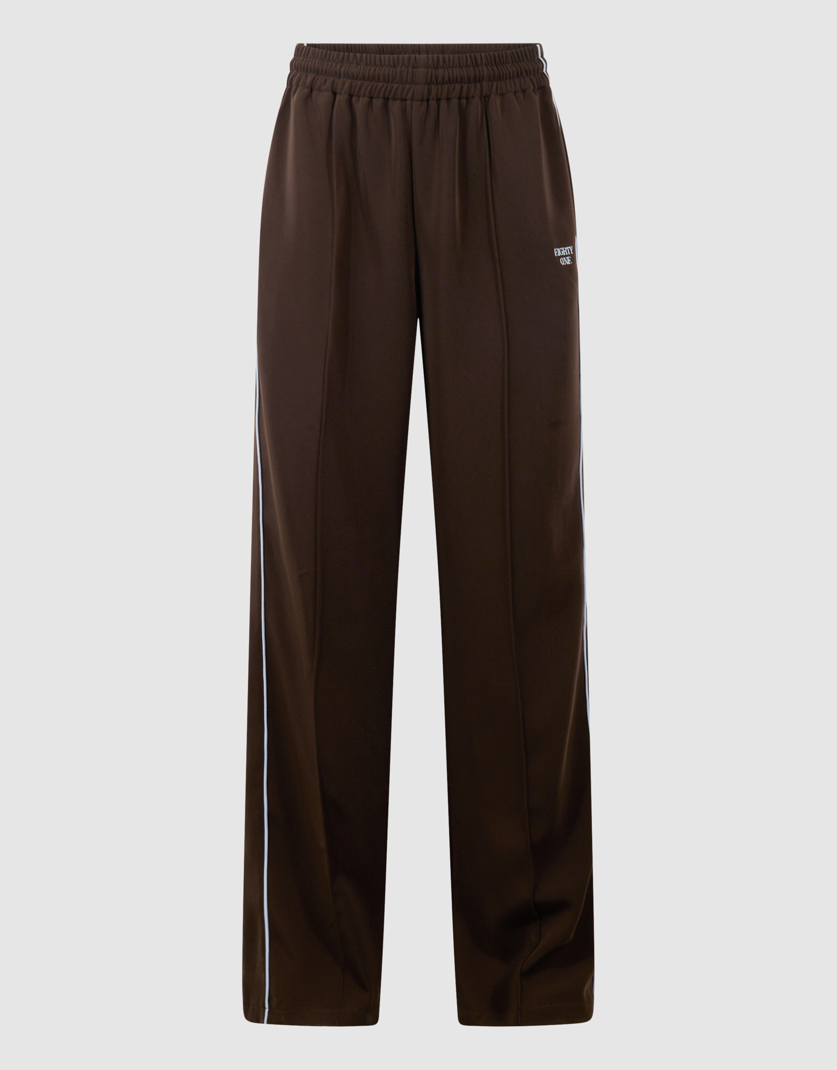 Sporty Piping Wide Leg Fit Broek Bruin SHOEBY WOMEN