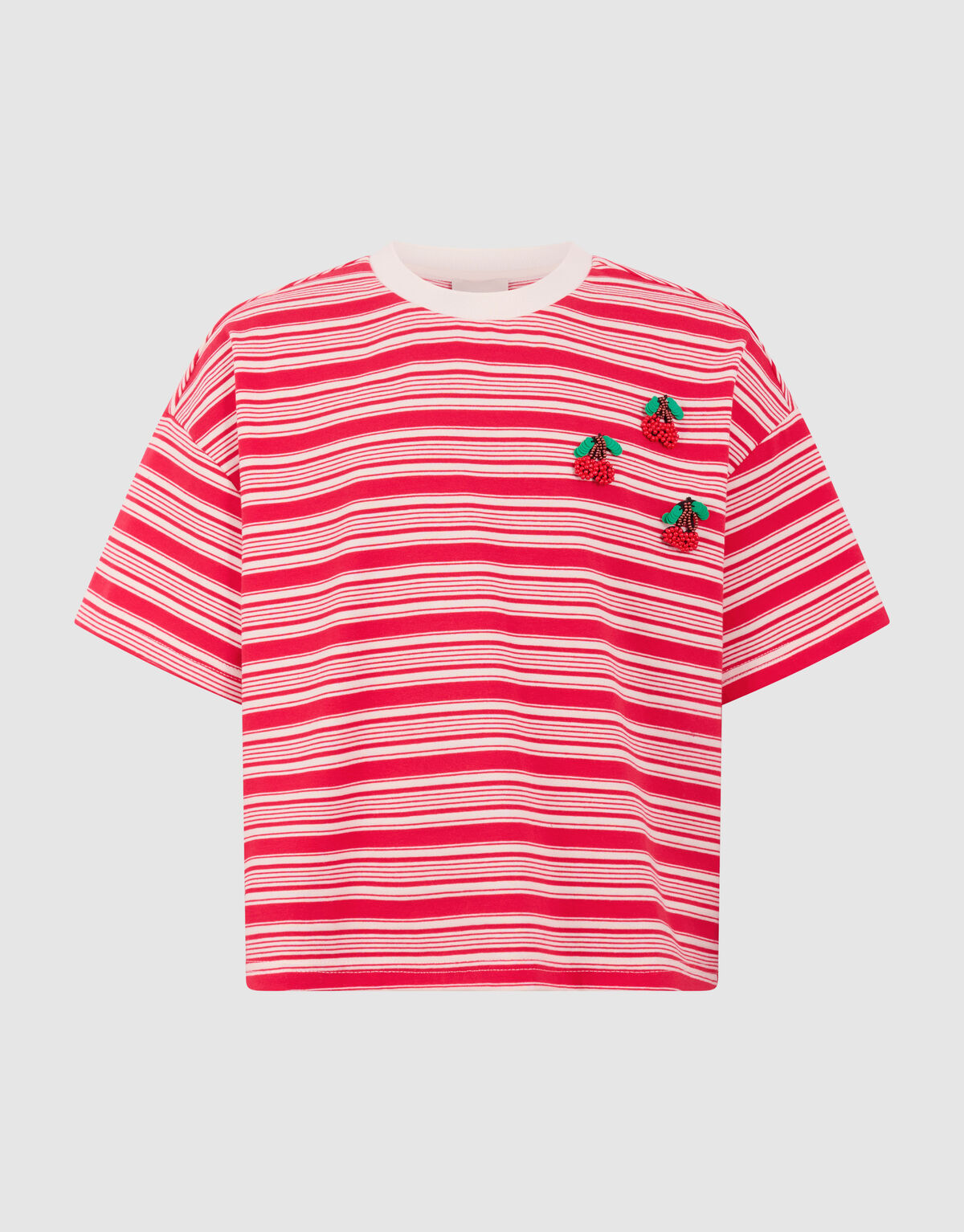 Cropped Cherry T-shirt Rood SHOEBY GIRLS
