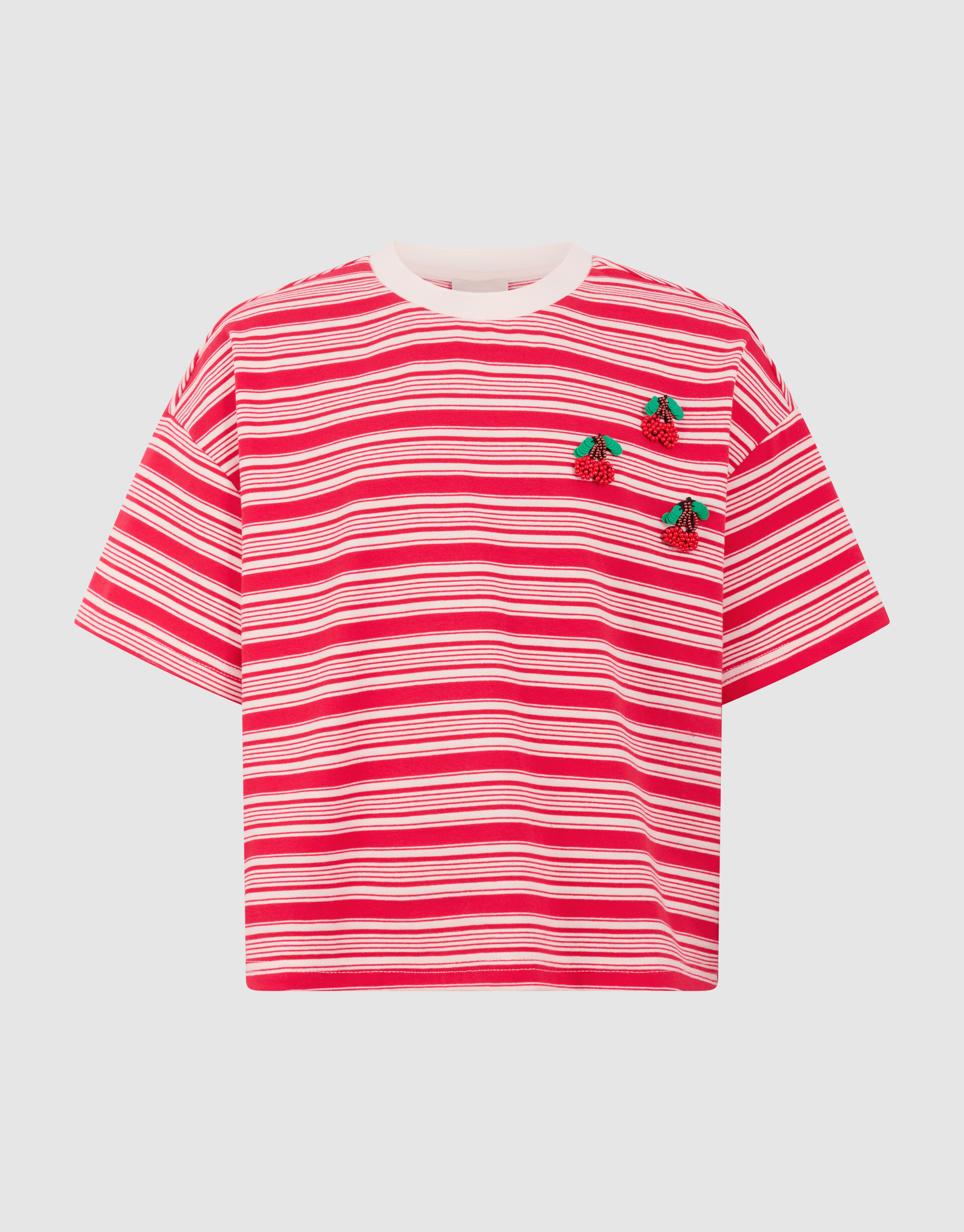 Cropped Cherry T-shirt Rood SHOEBY GIRLS