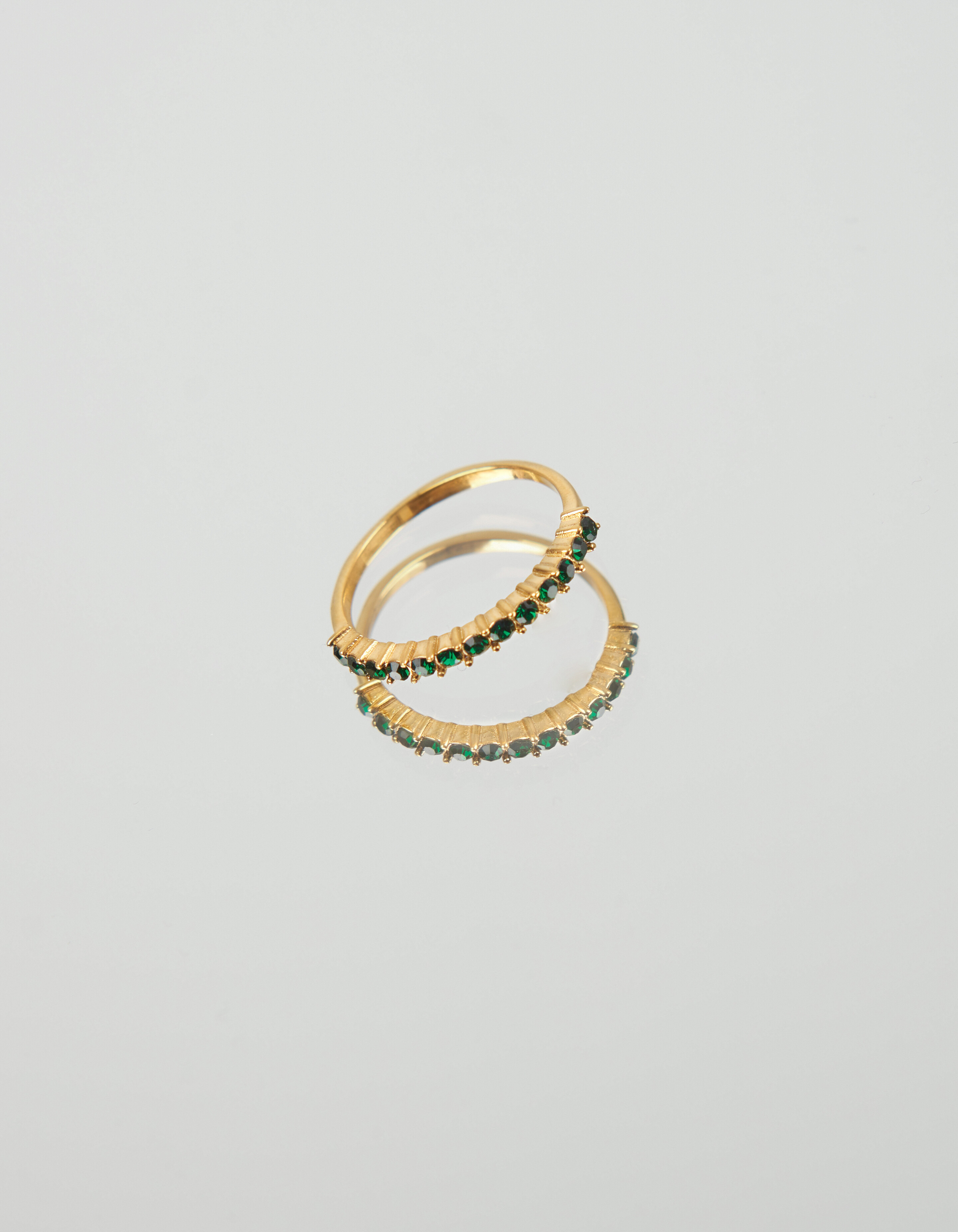 Green Stone Ring Stainless Steel ACCESSOIRES SHOEBY