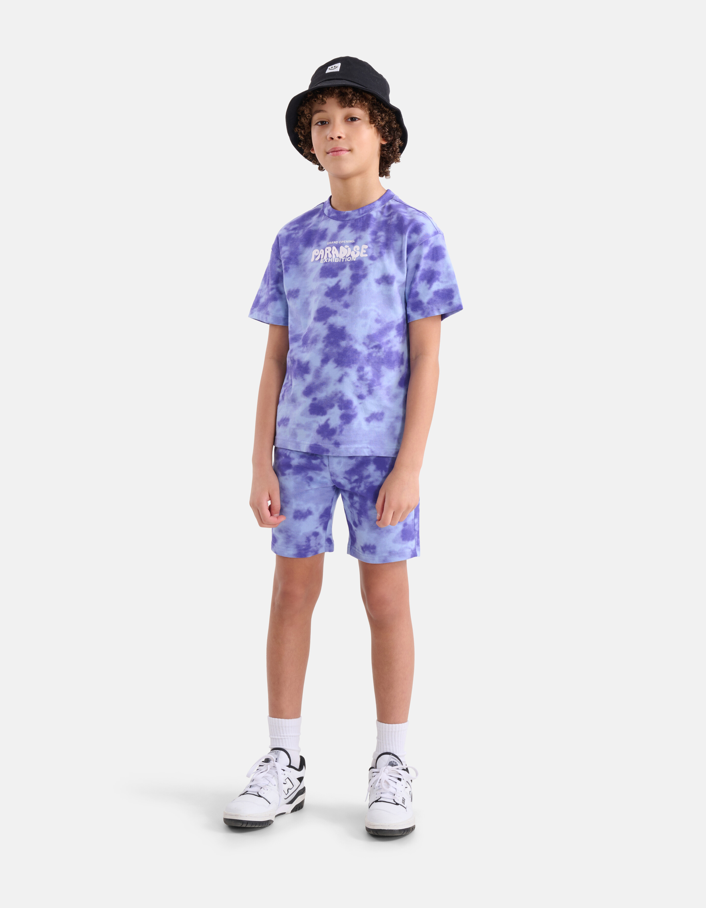 Tie Dye Print T-shirt Paars SHOEBY BOYS