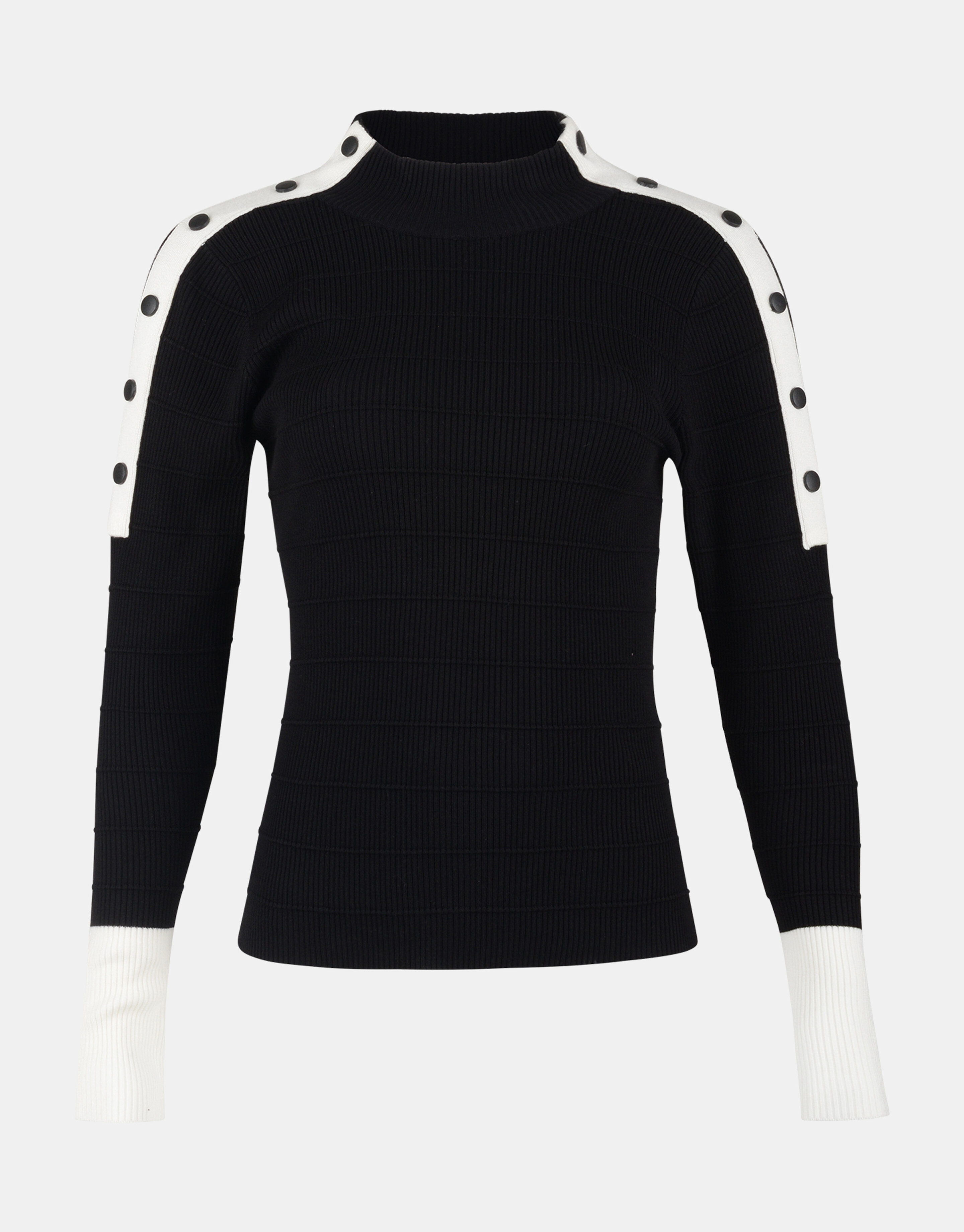 Knopen Detail Pullover Zwart SHOEBY WOMEN