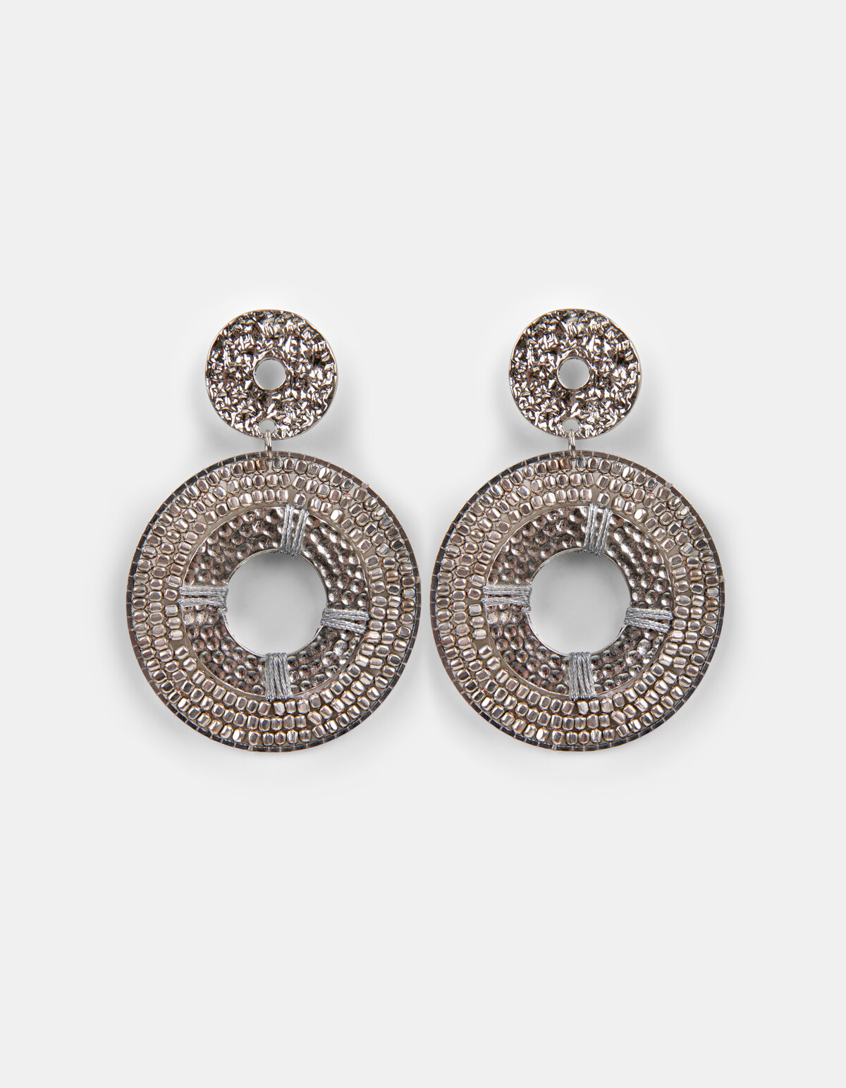 Round Silver Oorbellen ACCESSOIRES SHOEBY