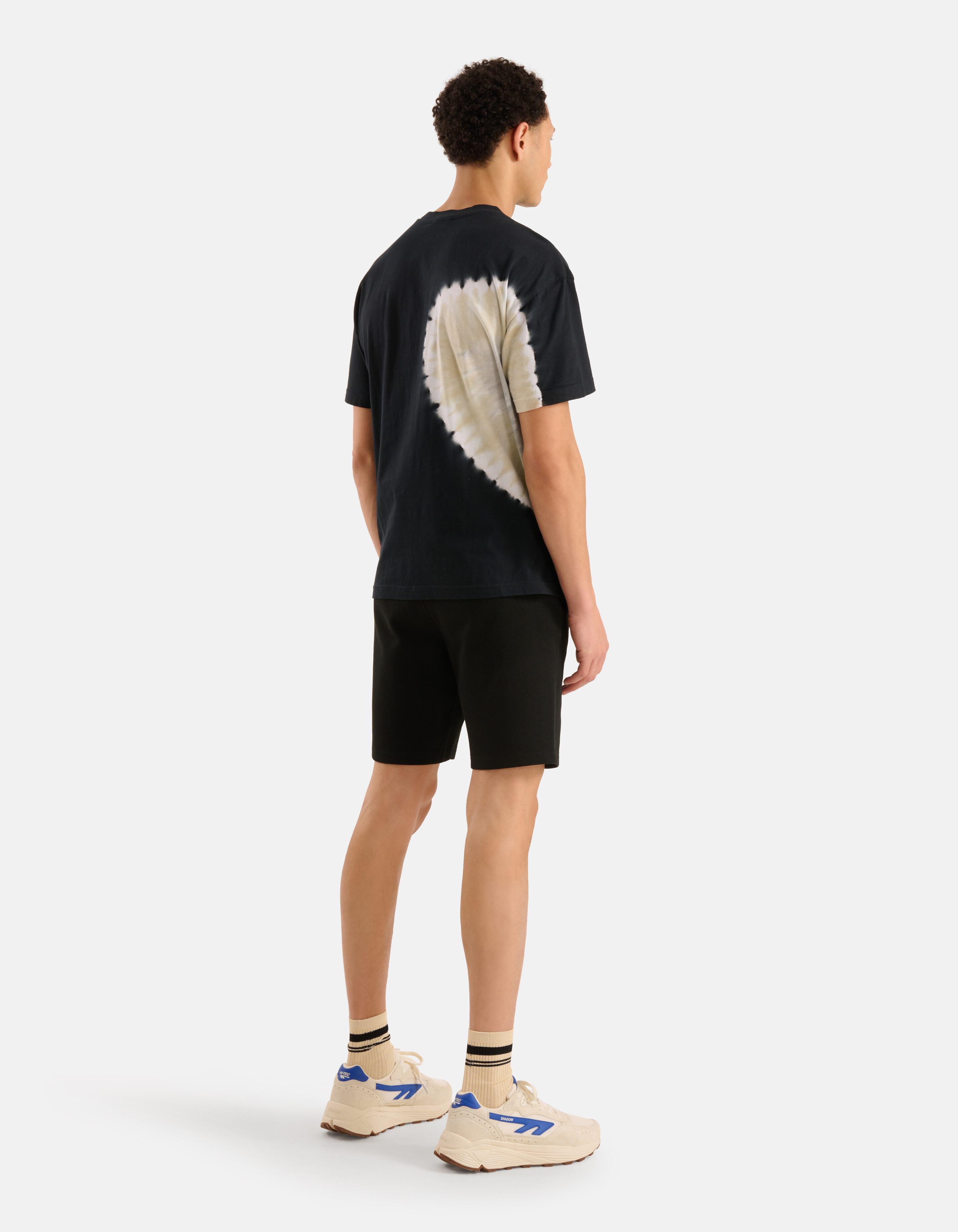 Tie Dye Print T-shirt Zwart SHOEBY MEN