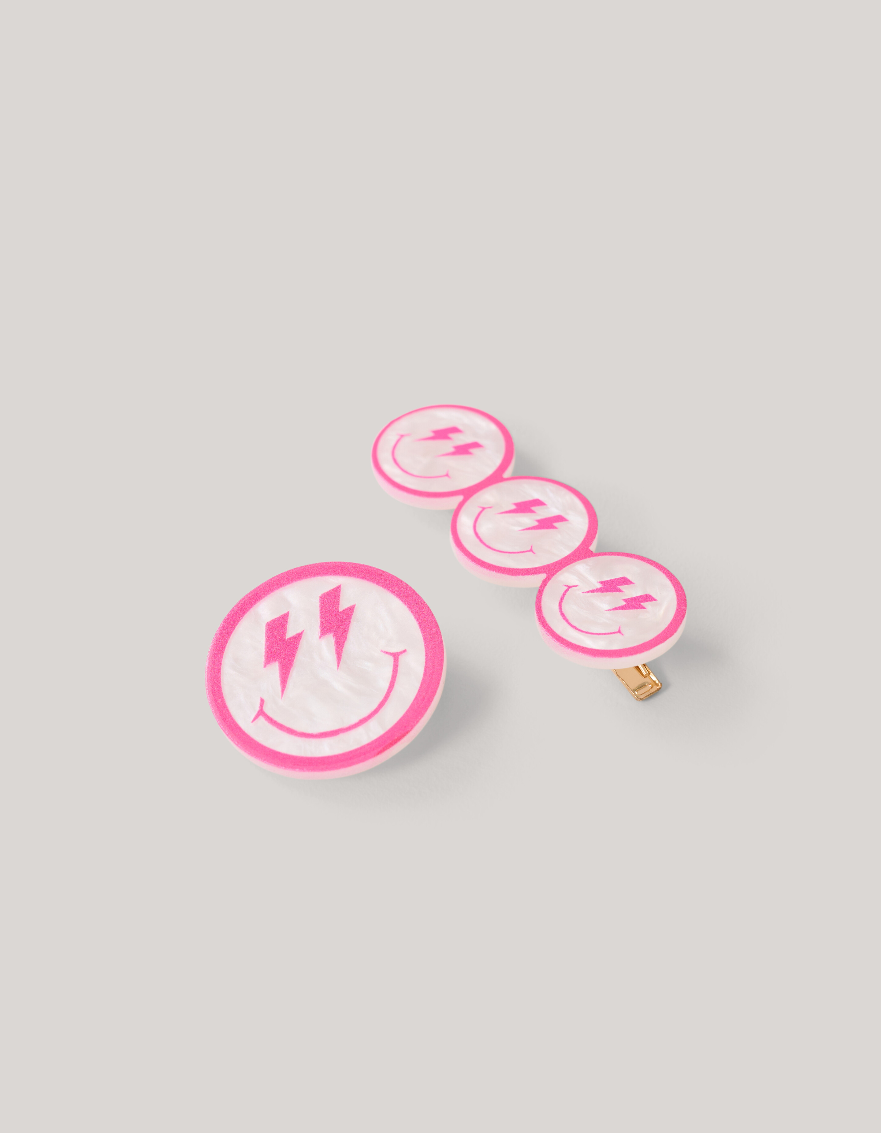 Smile Haarklemmen Roze SHOEBY ACCESSOIRES