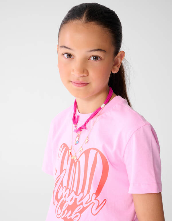 Heart Club Artwork T-shirt Roze SHOEBY GIRLS