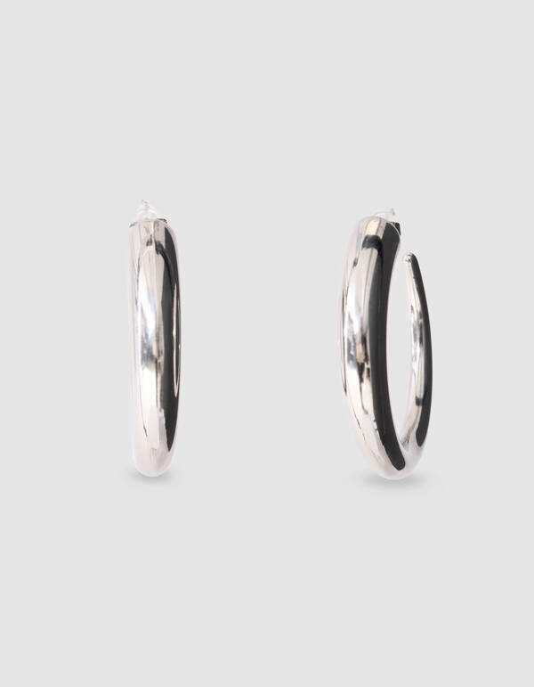 Big Hoop Oorbellen Zilver SHOEBY ACCESSOIRES