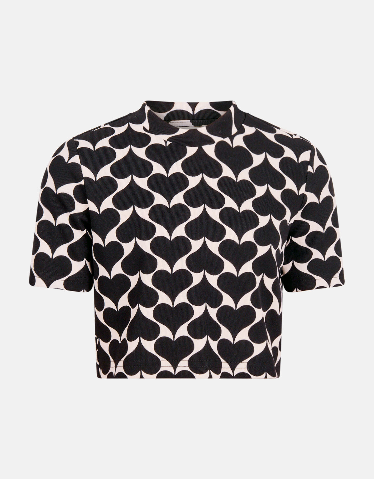 Printed Heart Top Zwart SHOEBY GIRLS