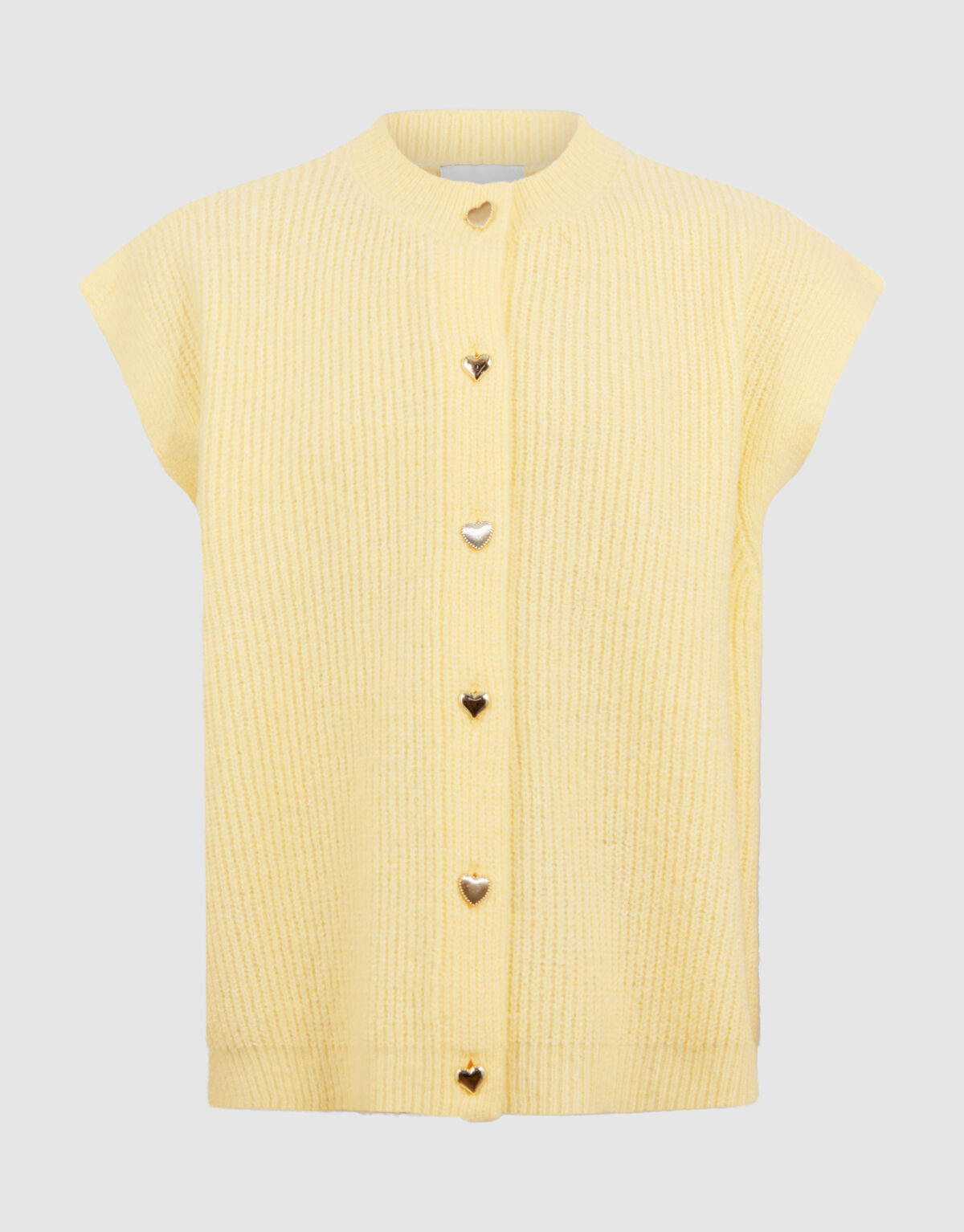 Gebreid Sleeveless Vest Lichtgeel SHOEBY GIRLS