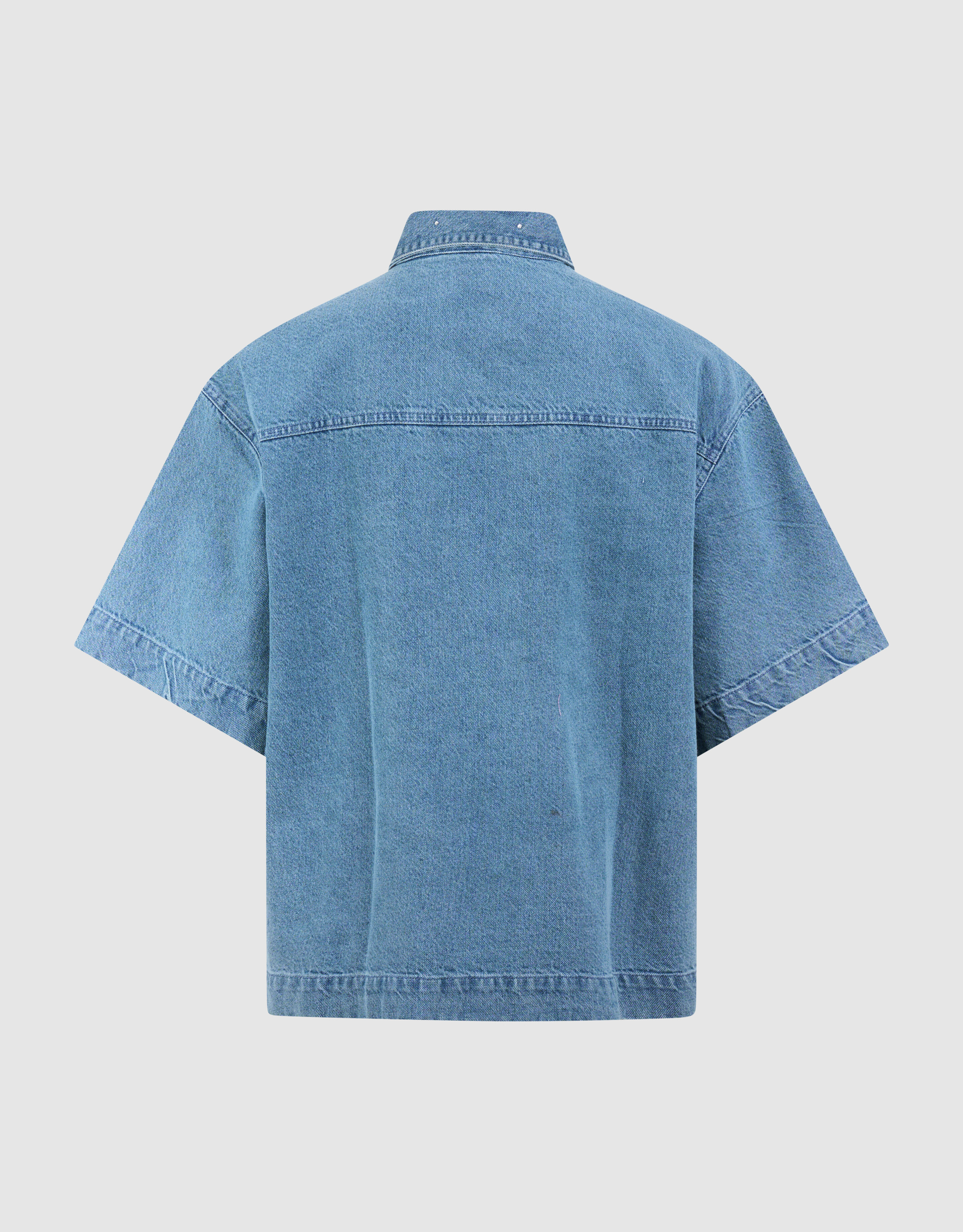 Oversized Fit Strass Denim Blouse Blauw SHOEBY WOMEN