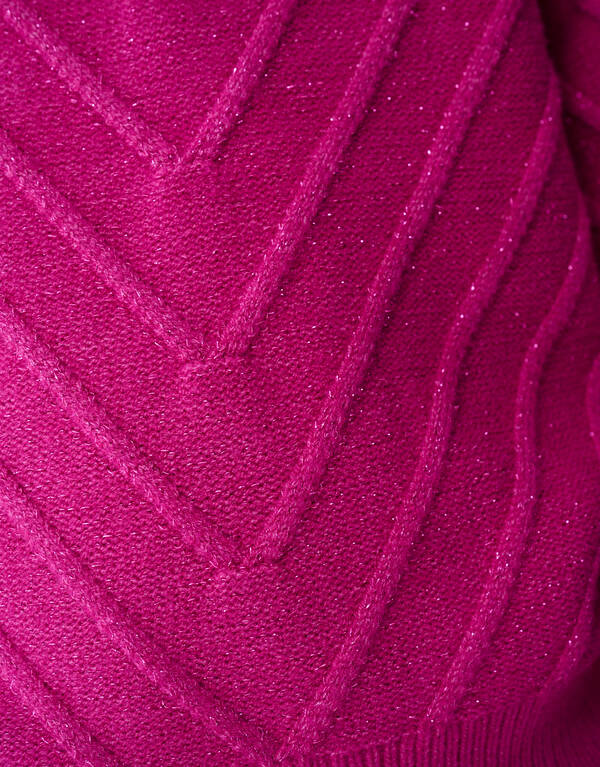 Glitter Gebreide Trui Donkerroze SHOEBY GIRLS