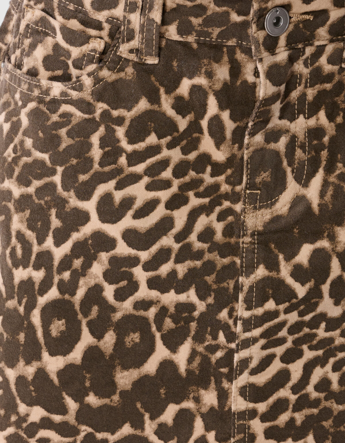 Velvet Leopard Mini Rok Bruin SHOEBY GIRLS
