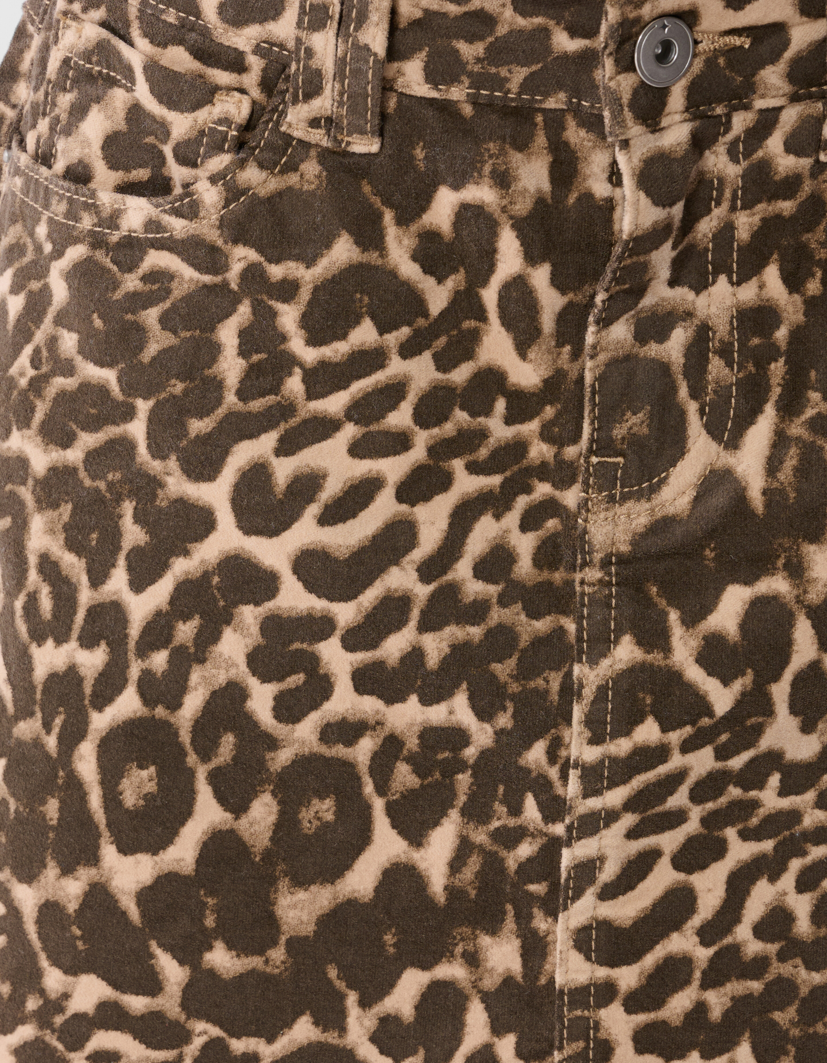 Velvet Leopard Mini Rok Bruin SHOEBY GIRLS