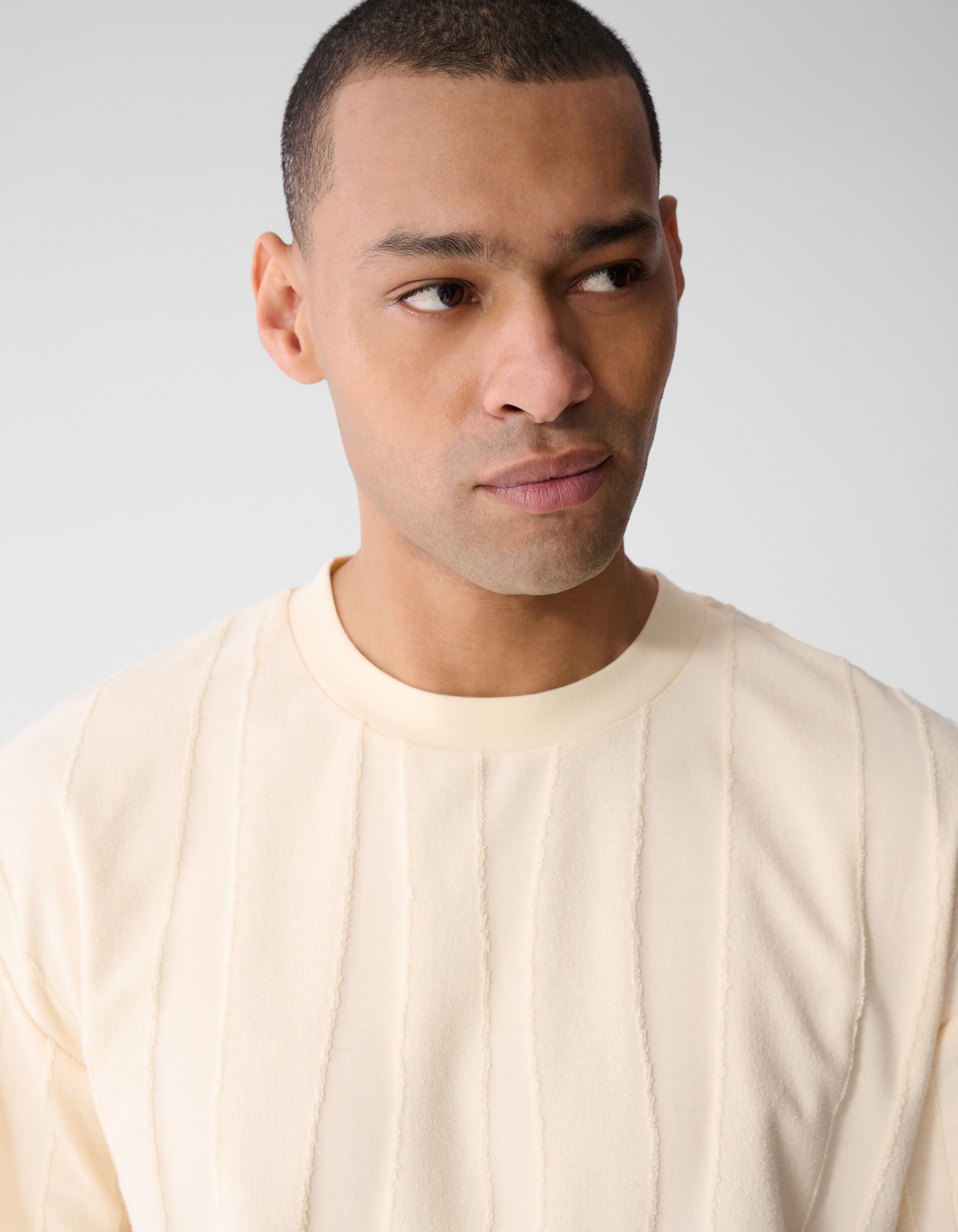 Wavy Line T-shirt Lichtgeel SHOEBY MEN