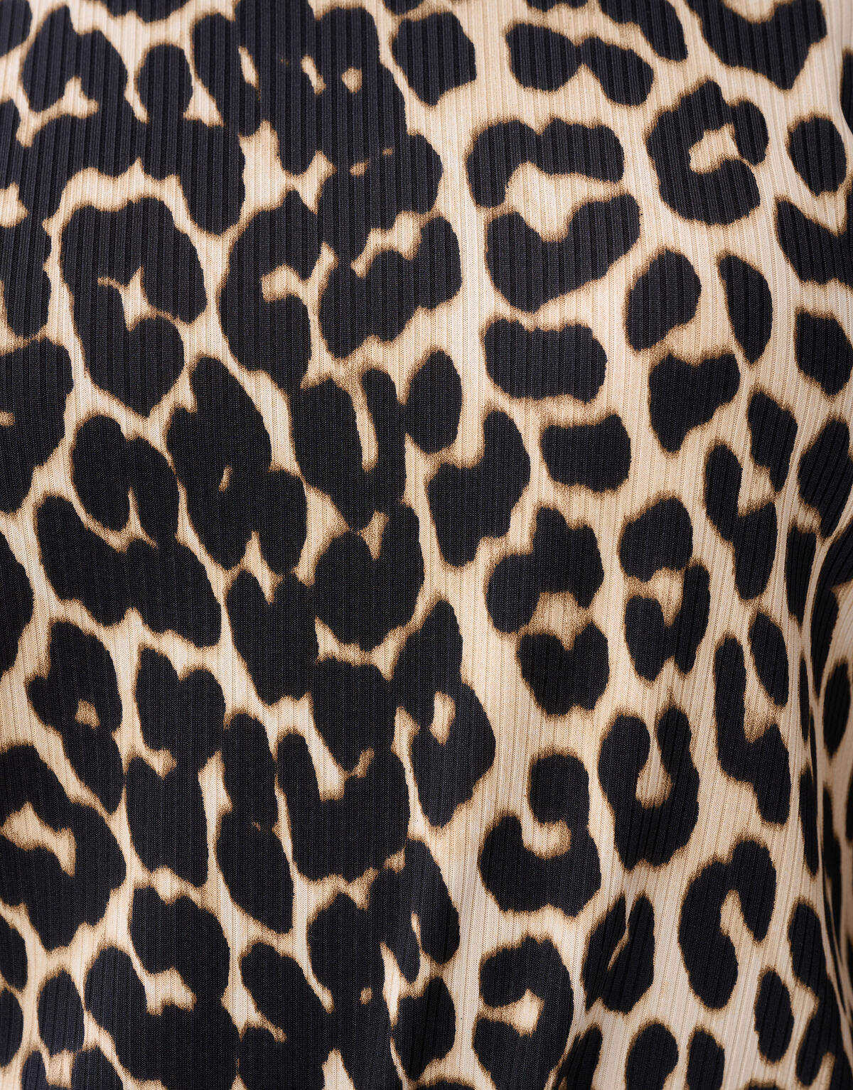 Rib Jersey Leopard Top Bruin SHOEBY WOMEN
