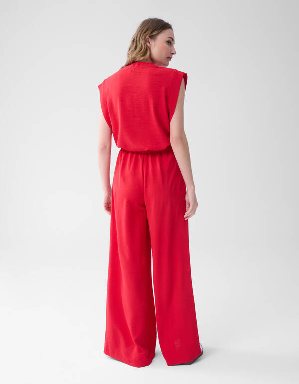 Twist Wide Leg Broek Rood SHOEBY WOMEN