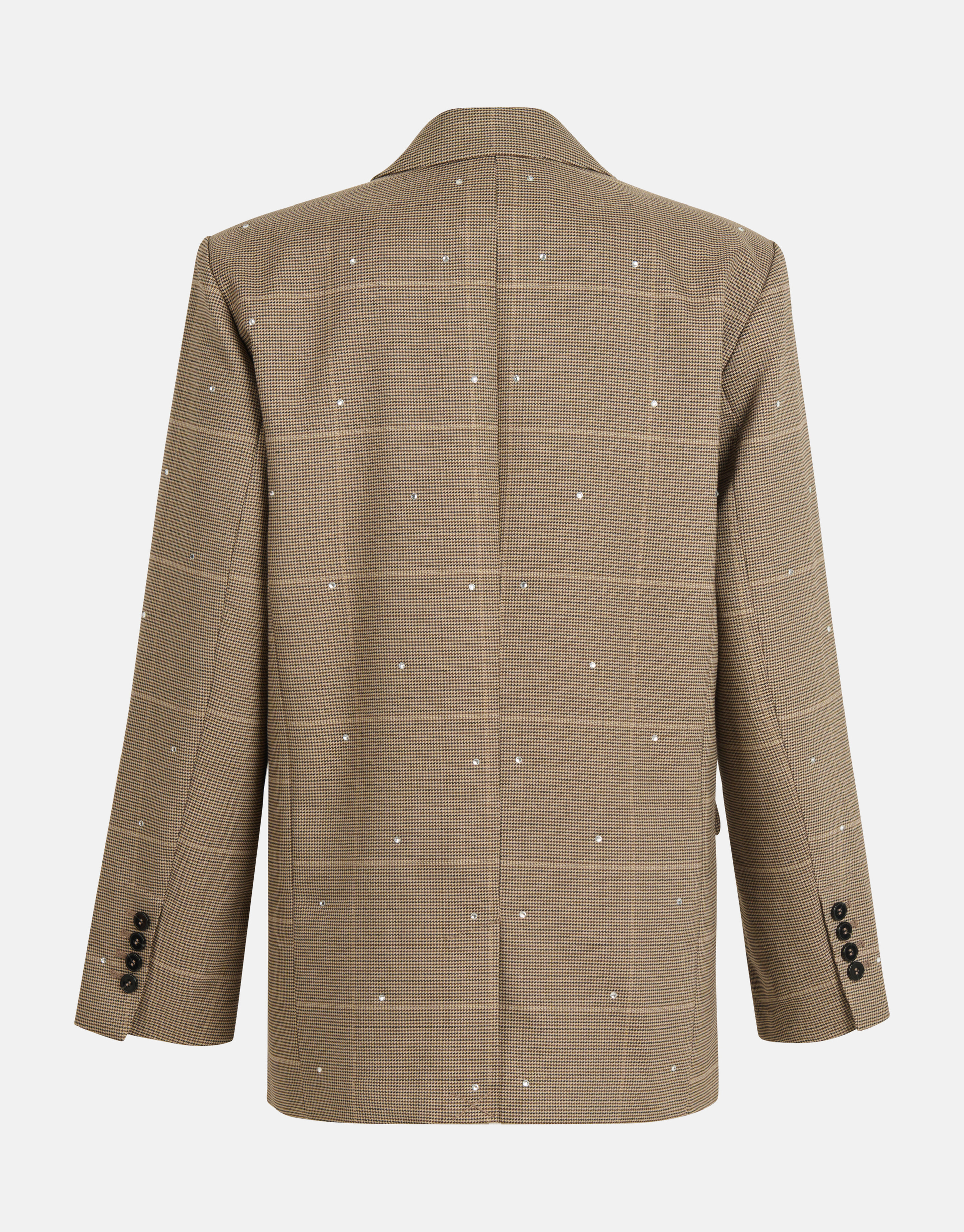 Oversized Strass Ruiten Blazer Bruin SHOEBY WOMEN