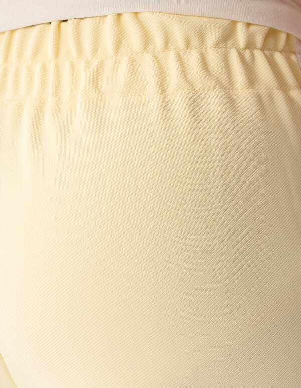 Sporty Wide Leg Broek Lichtgeel SHOEBY GIRLS