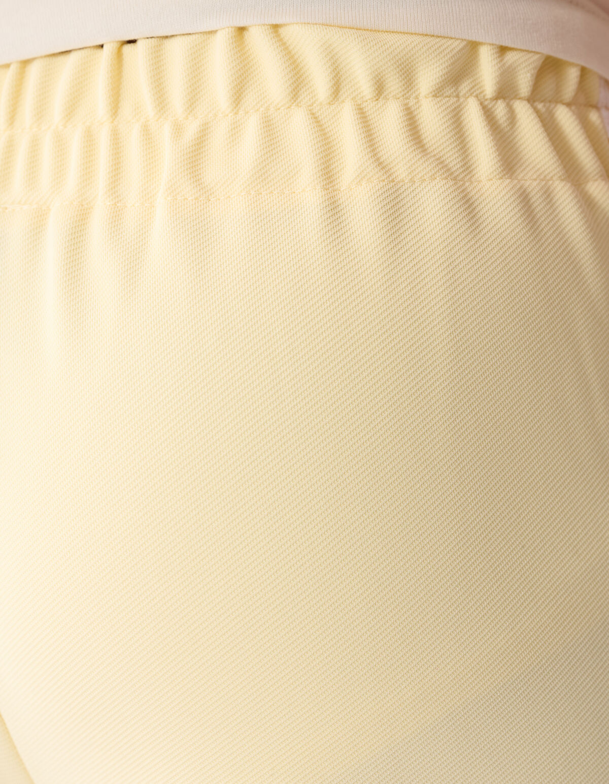 Sporty Wide Leg Broek Lichtgeel SHOEBY GIRLS