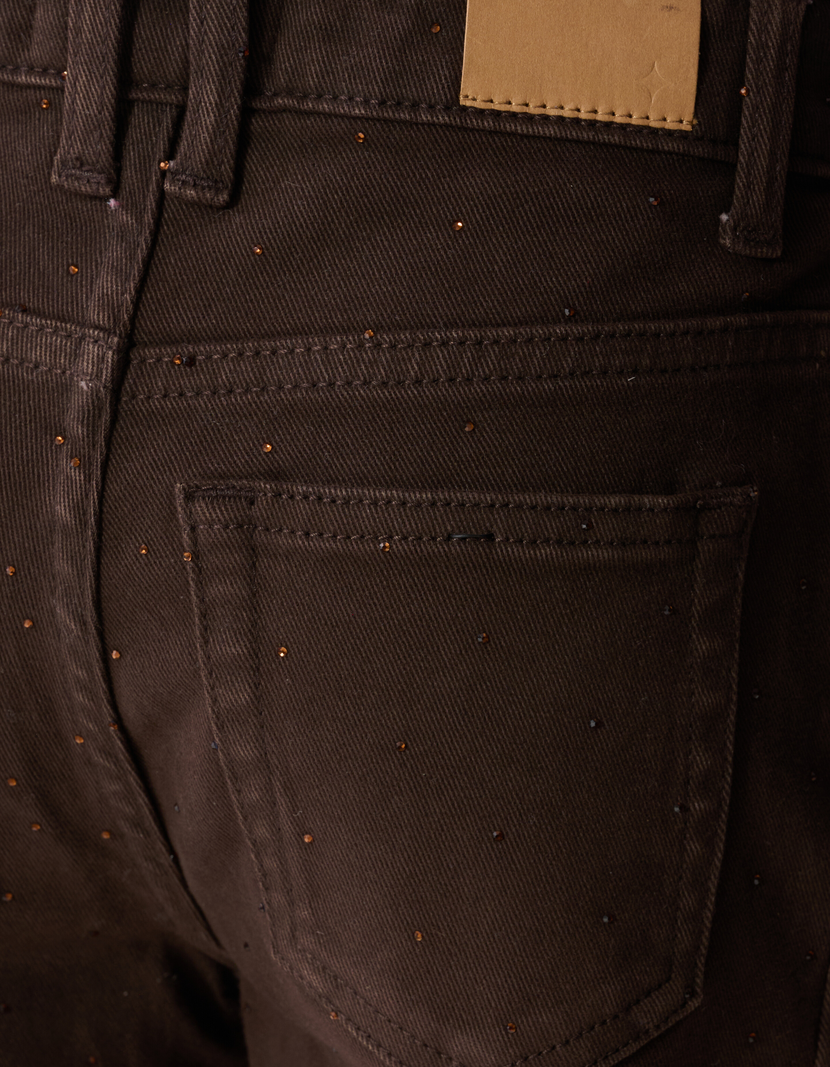 Strass Barrel Fit Broek Donkerbruin SHOEBY GIRLS