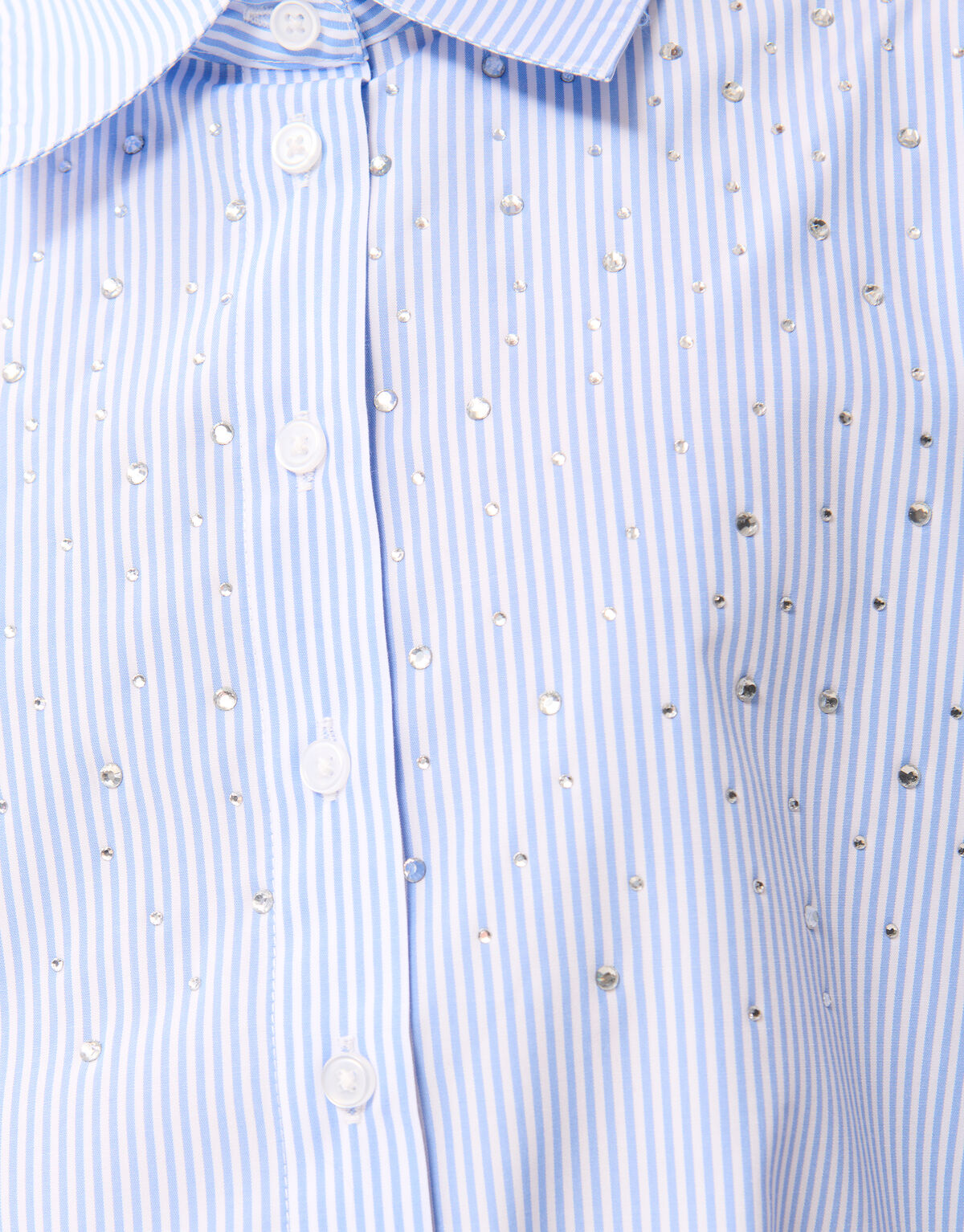 Pinstripe Strass Blouse Lichtblauw SHOEBY GIRLS