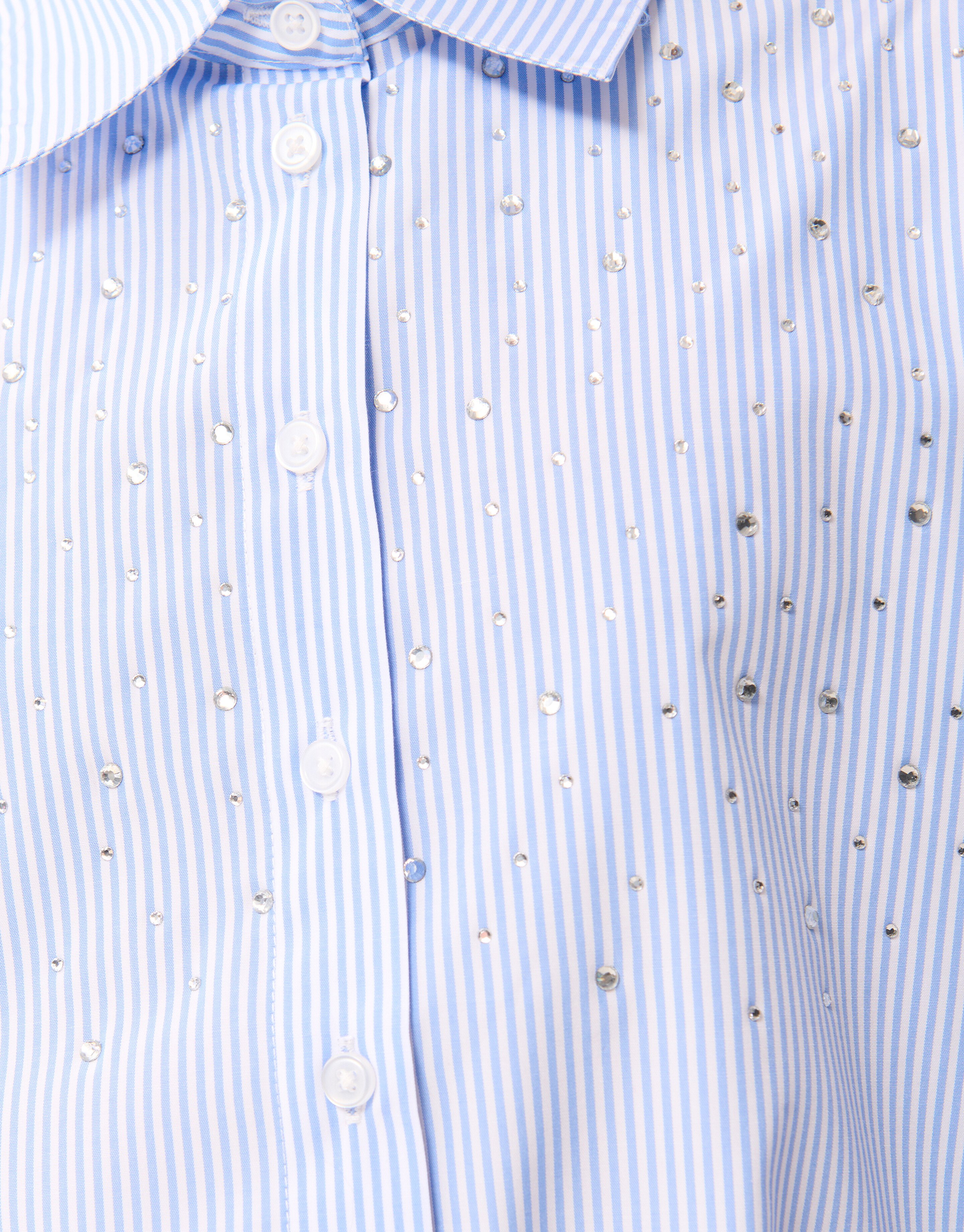 Pinstripe Strass Blouse Lichtblauw SHOEBY GIRLS