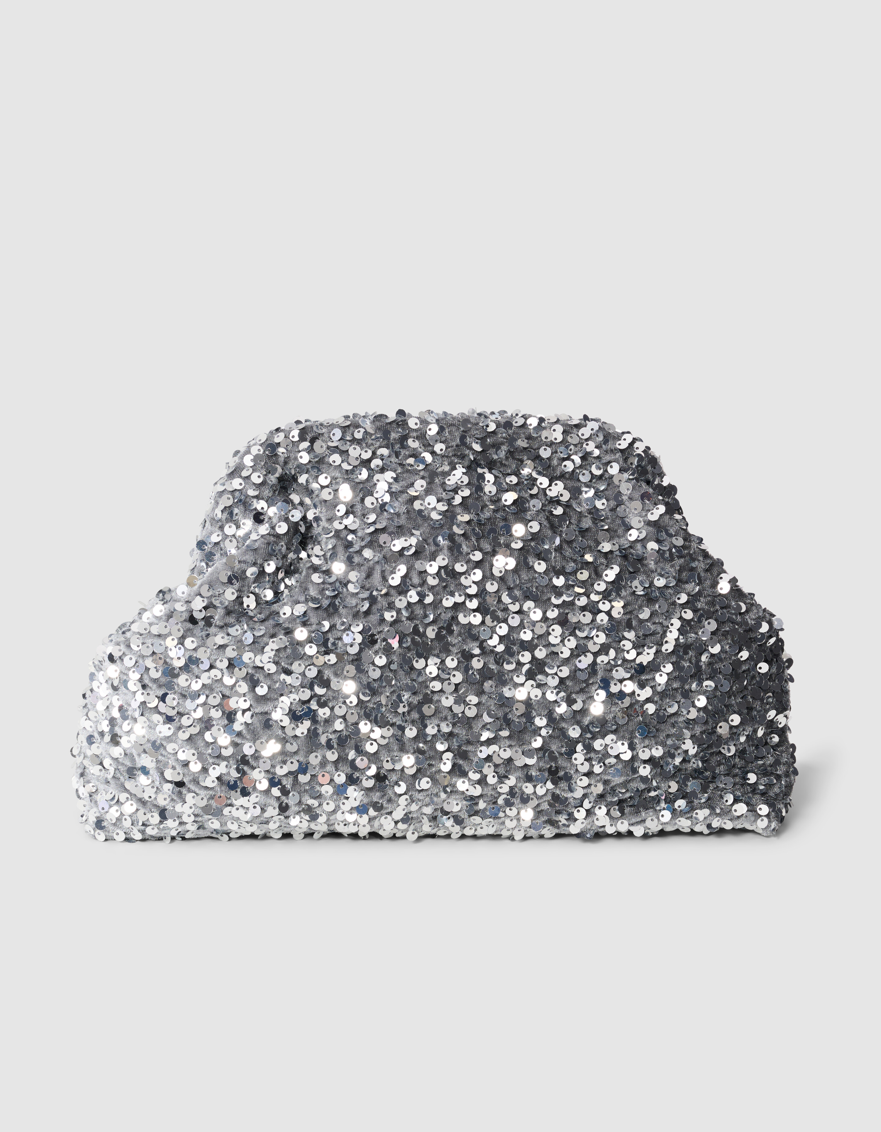 Sequin Clutch Zilver SHOEBY ACCESSOIRES