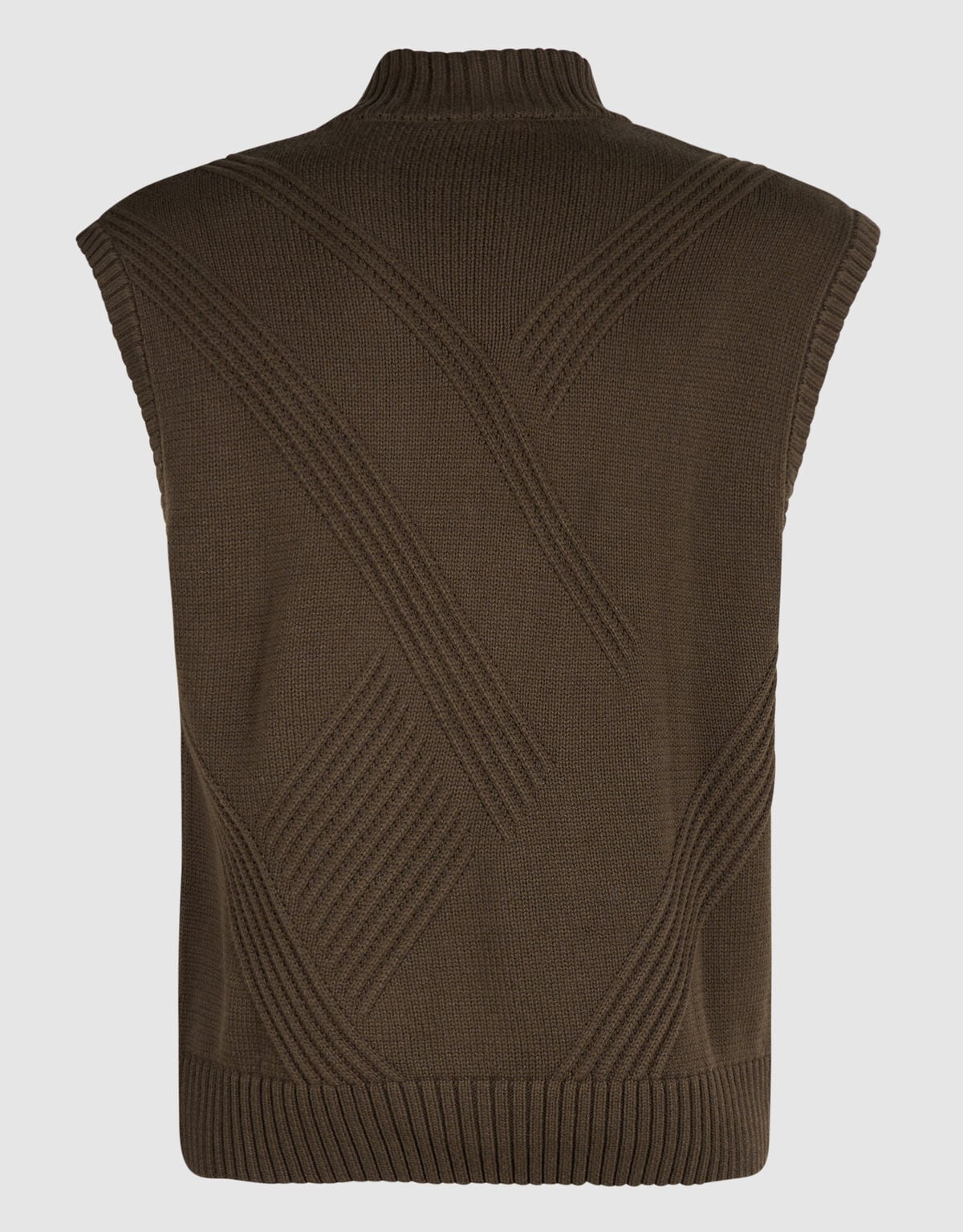 Gebreide Bodywarmer Donkerbruin SHOEBY MEN