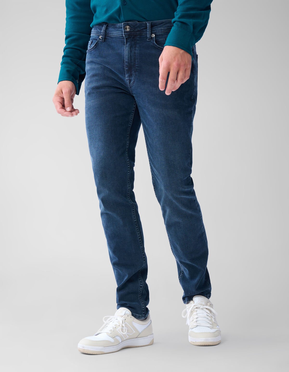 Slim Fit Jeans Blauw/Zwart L32 SHOEBY MEN