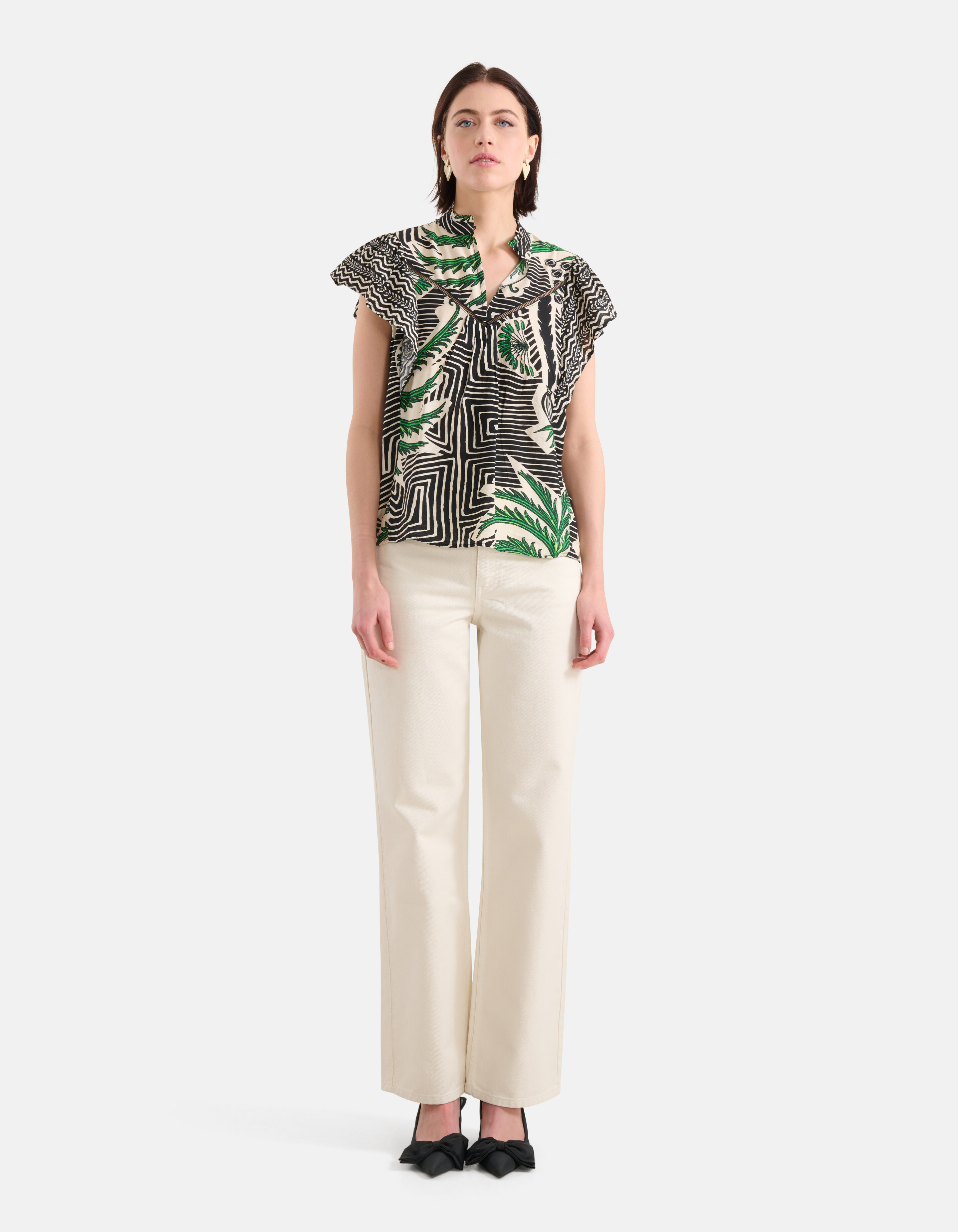 Print Blouse Zwart SHOEBY WOMEN